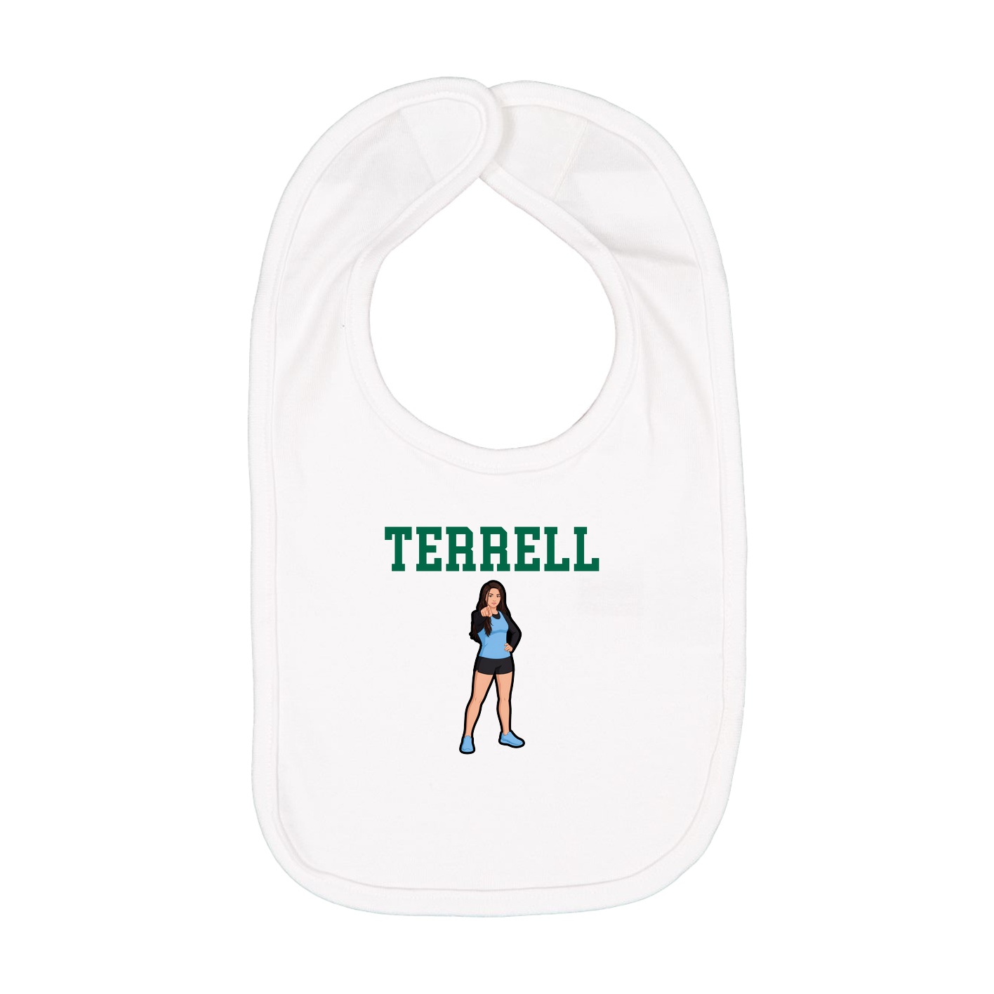 Infant Bib — Shirsey in White