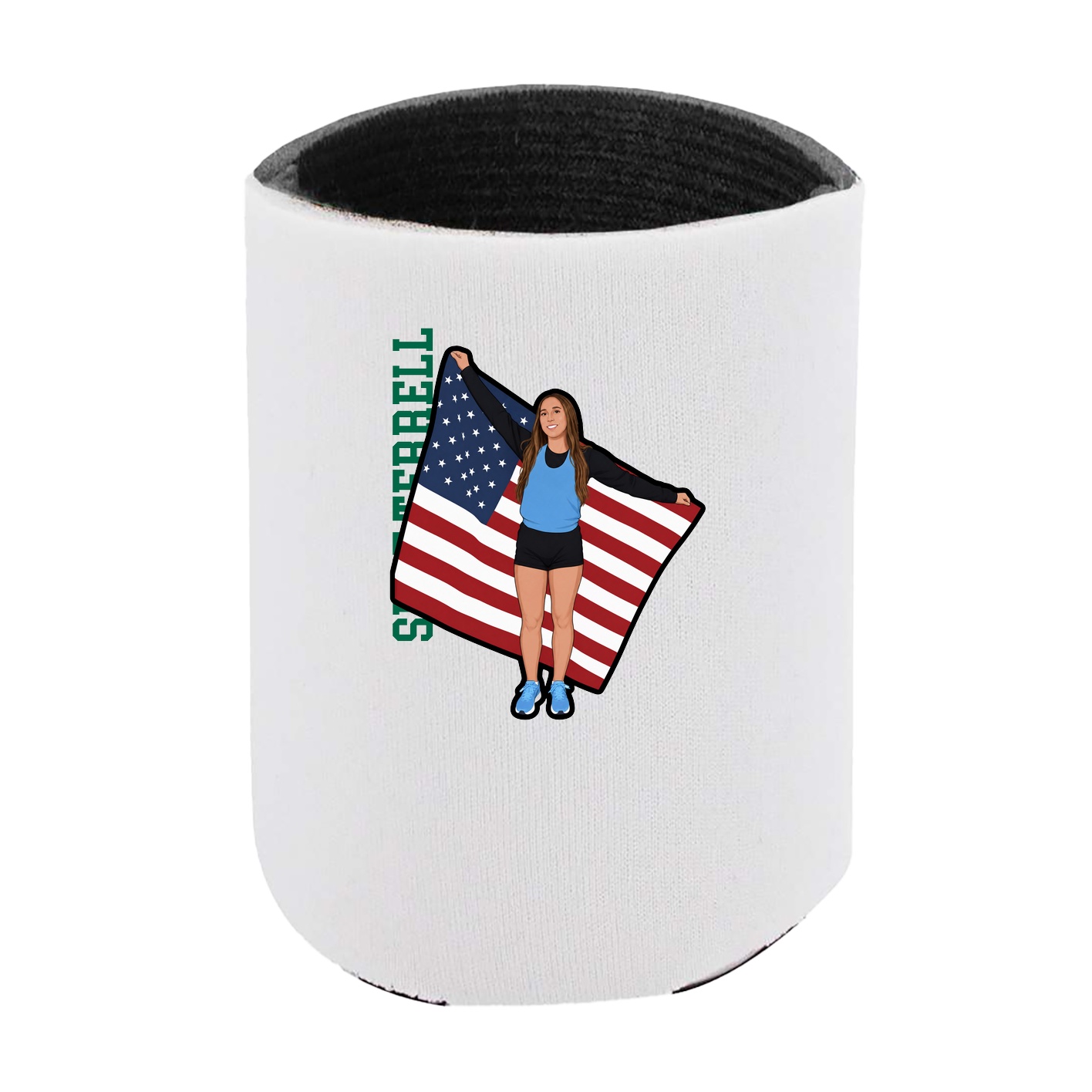 Can Holder — Name Vertical in White