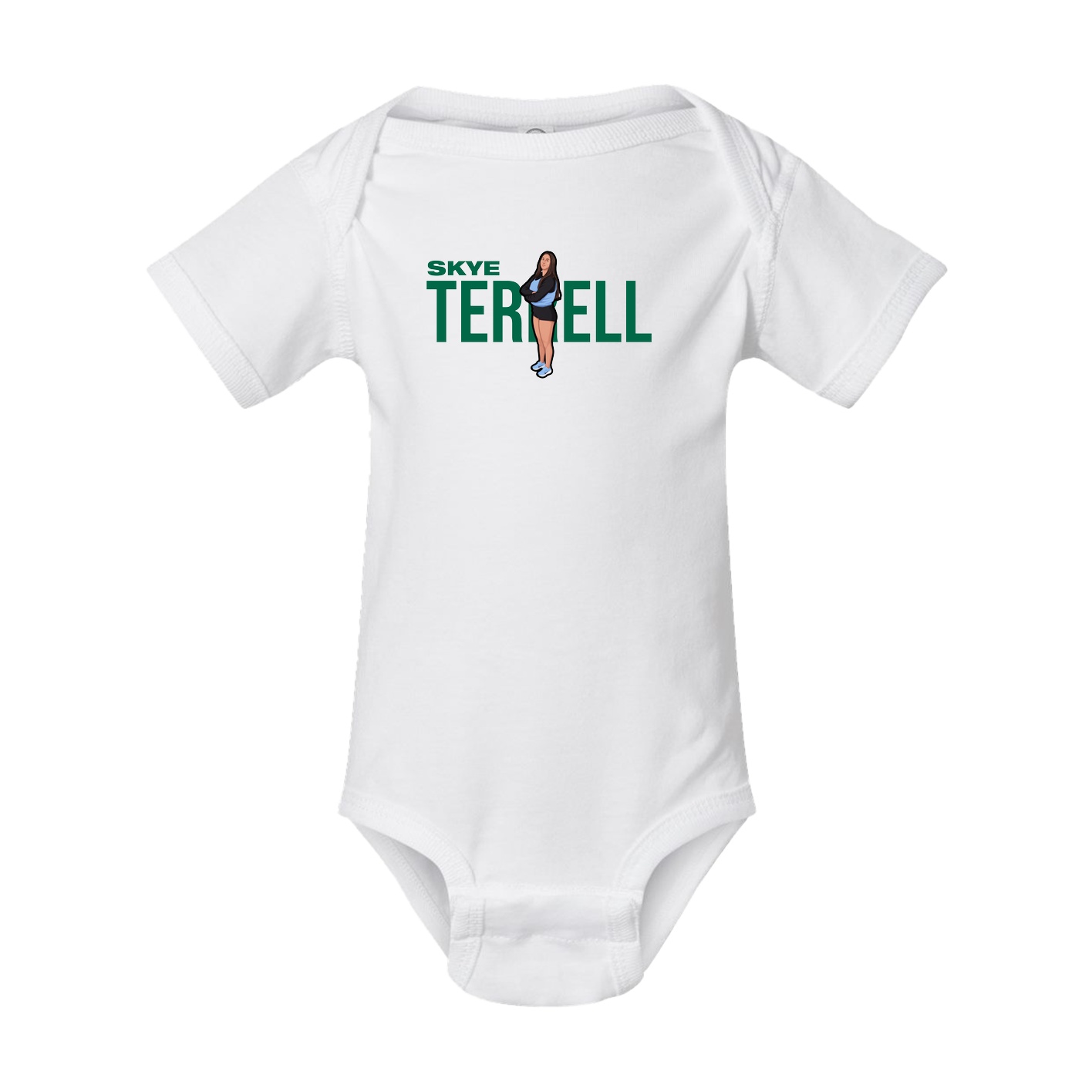 Baby Onesie — Player Name in White