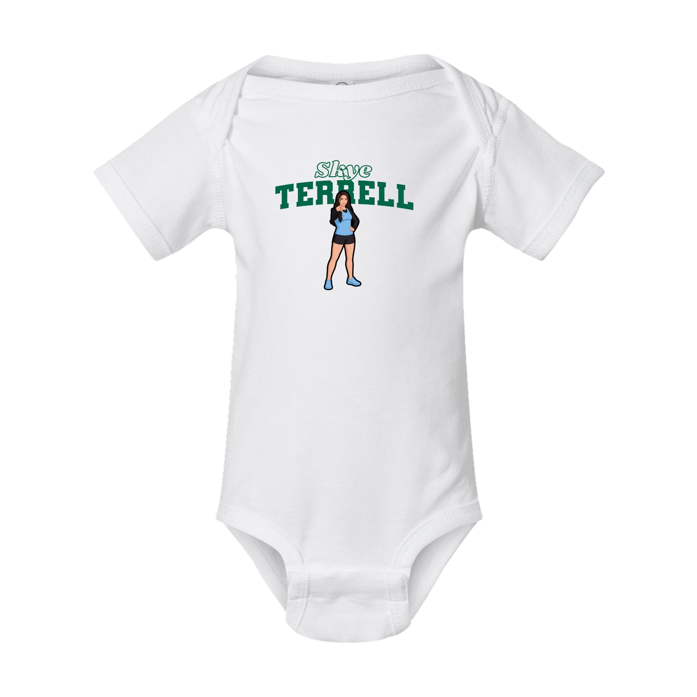 Baby Onesie — Name Arch in White