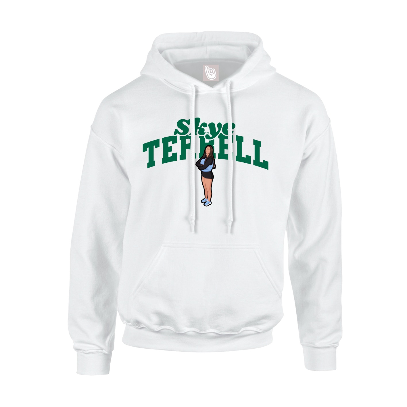 Hoodie — Signature Arch in White