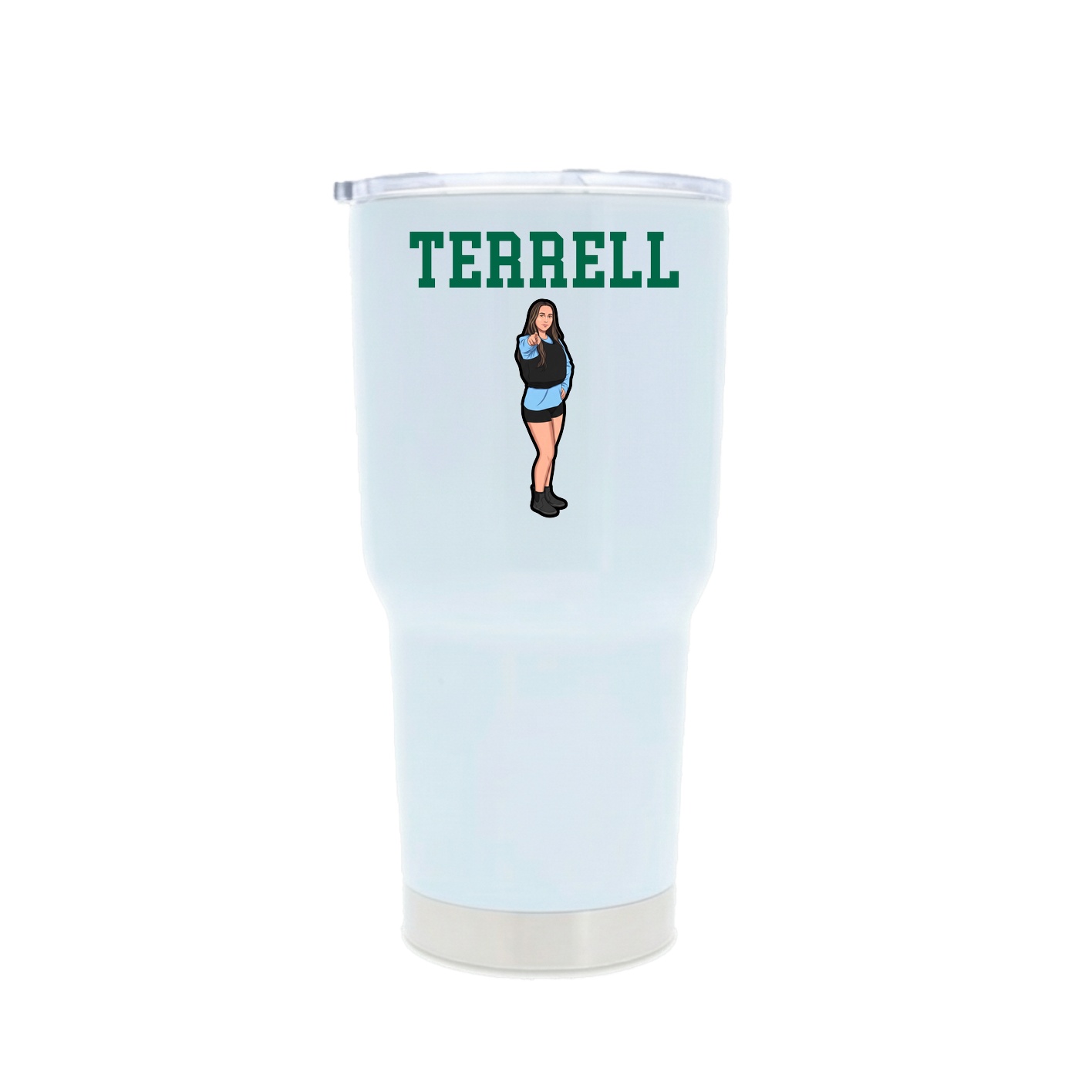 30oz Stainless Steel Tumbler — Shirsey in White