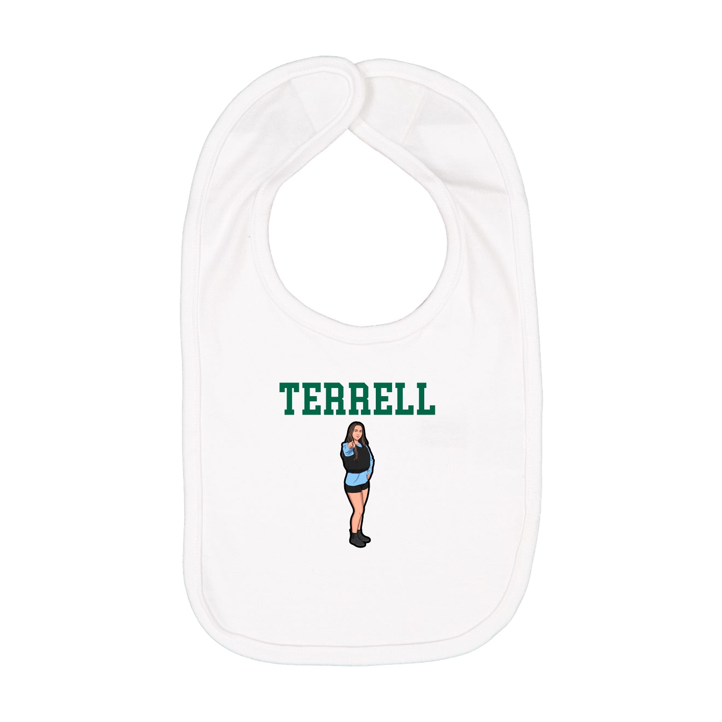 Infant Bib — Shirsey in White