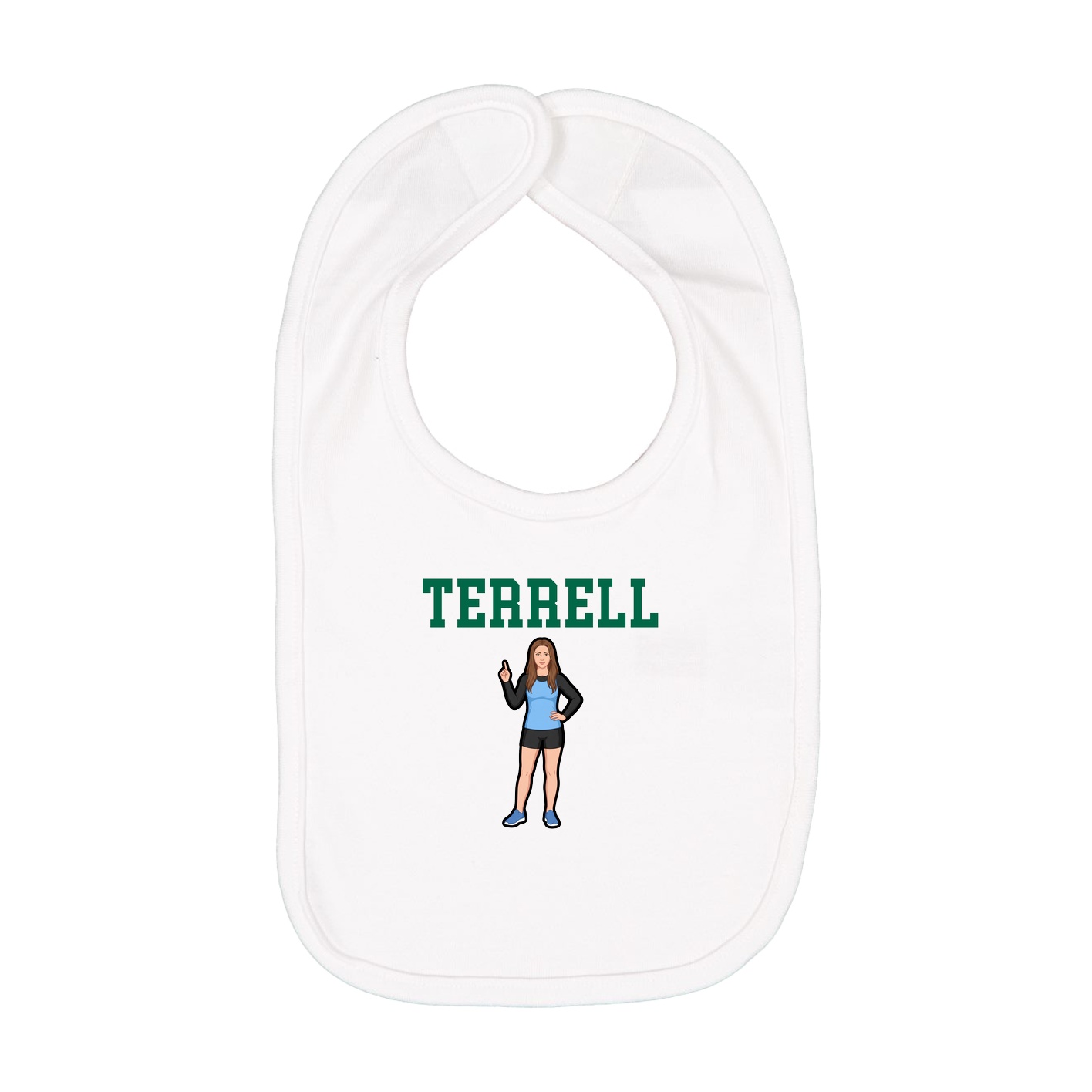 Infant Bib — Shirsey in White