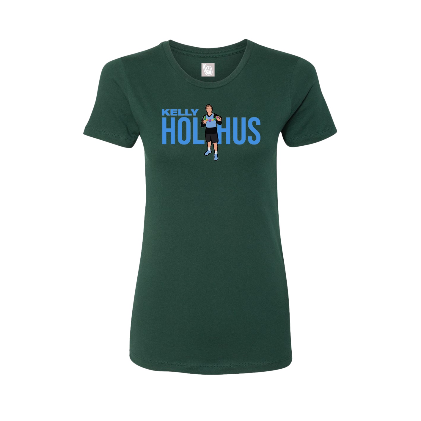 Fitted Women's Tee — Player Name in Green