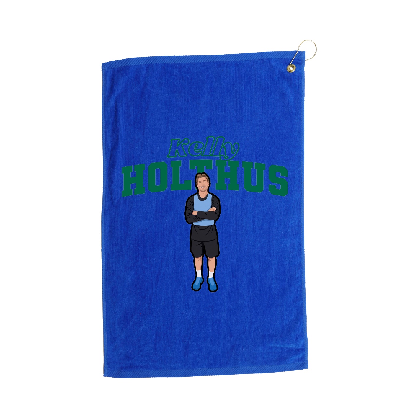 Golf Towel — Name Arch in Royal