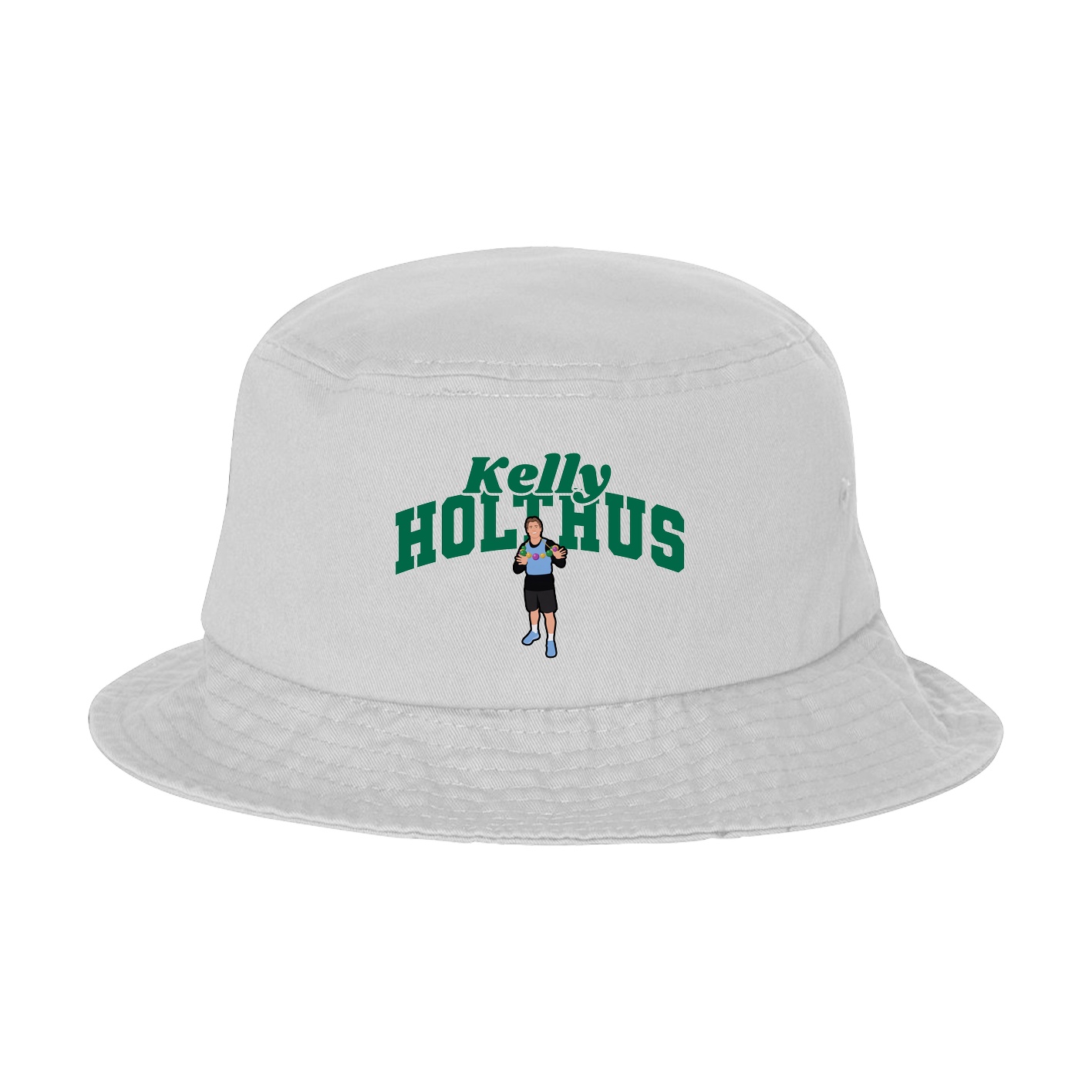Bucket Cap — Signature Arch in White