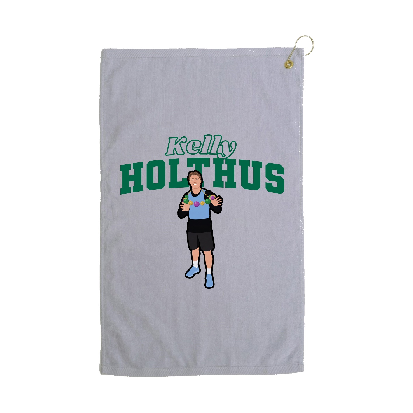 Golf Towel — Name Arch in Grey