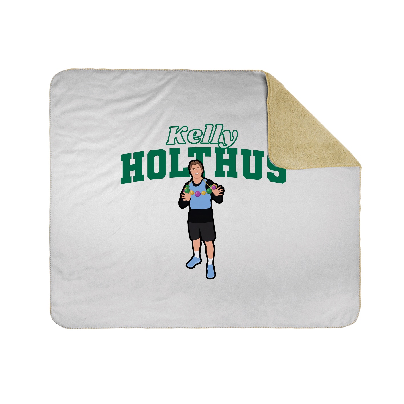 Throw Blanket — Name Arch in White