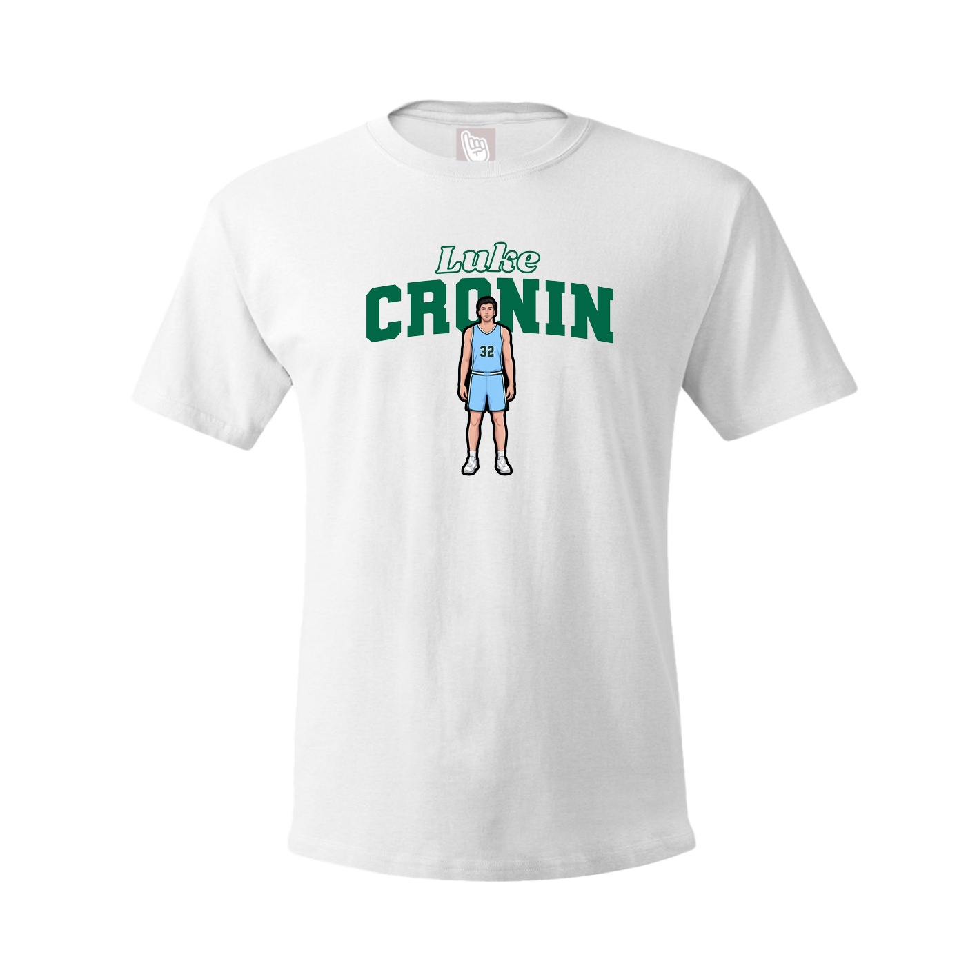 Youth Tee — Name Arch in White