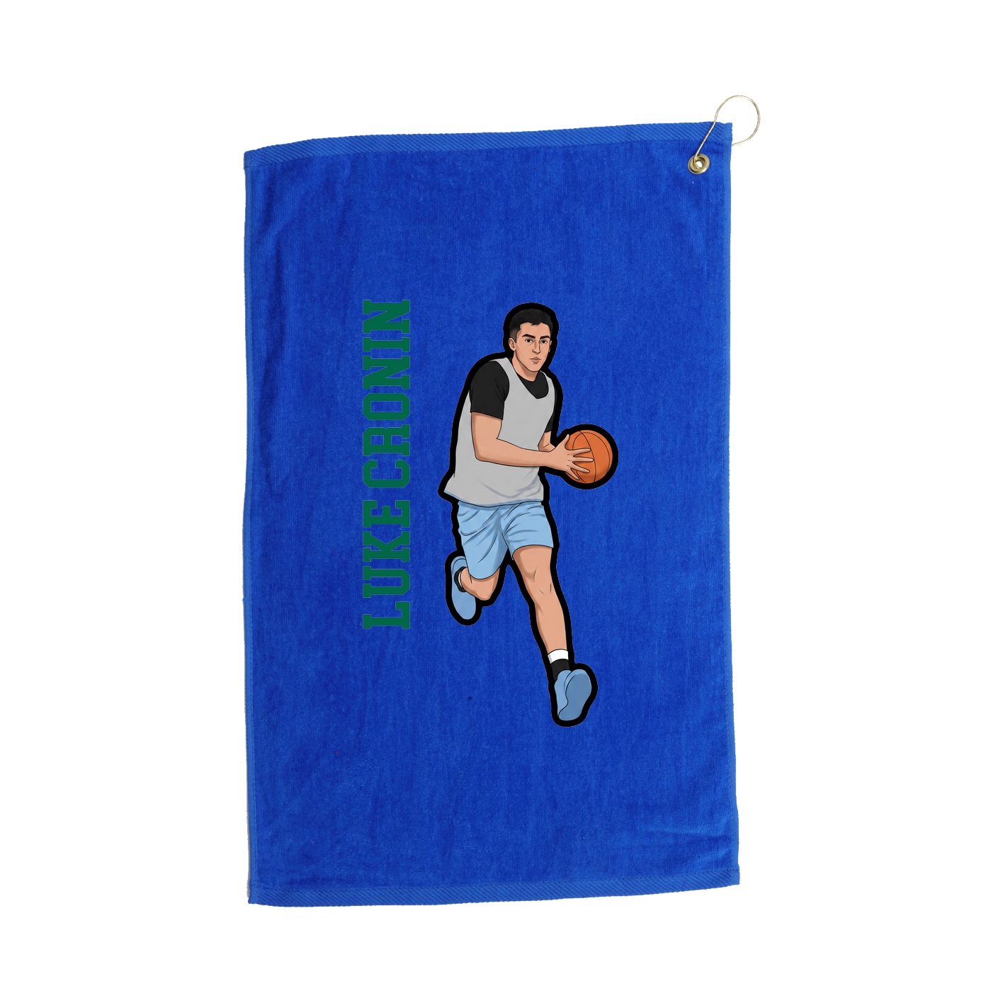 Golf Towel — Name Vertical in Royal