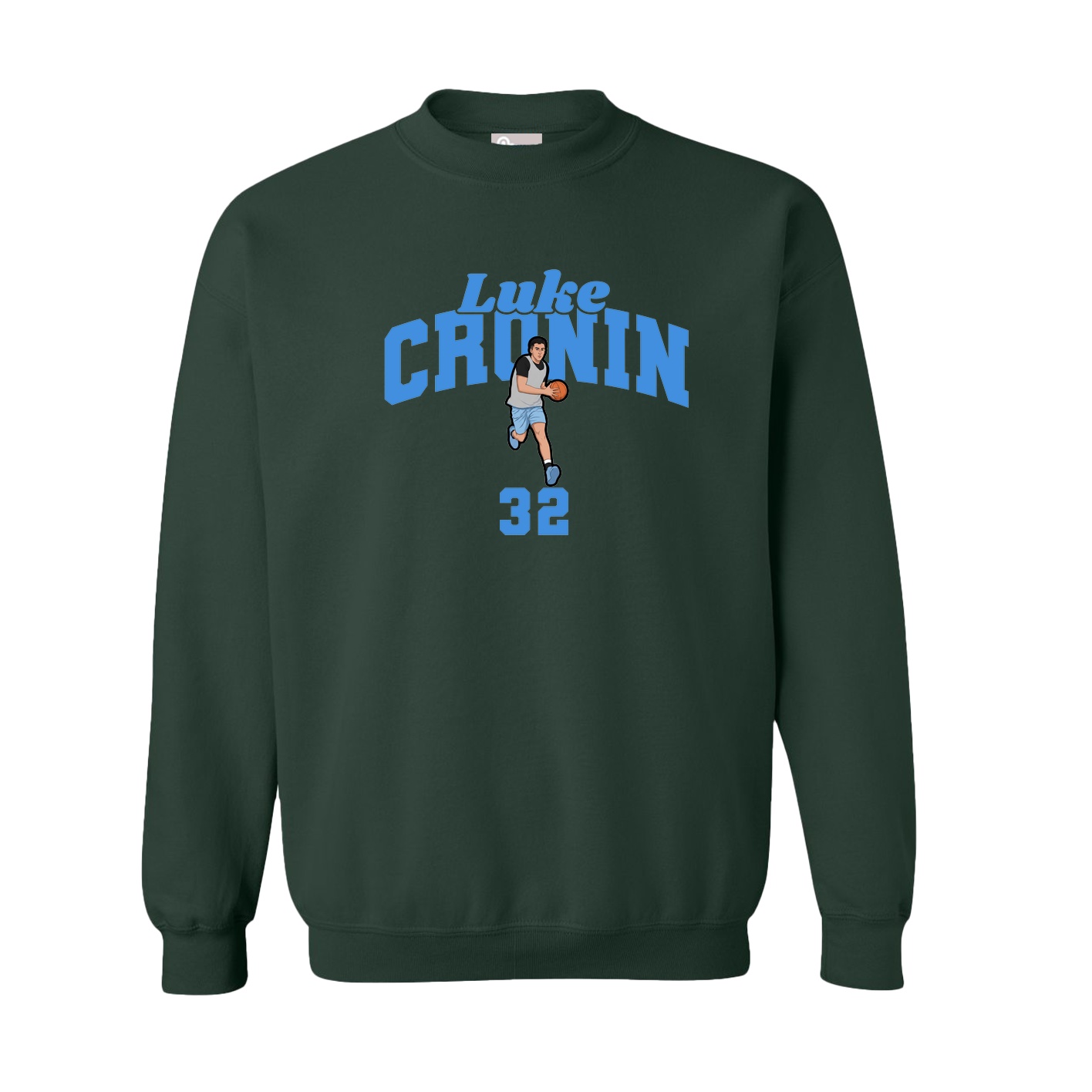 Fleece Crew — Signature Arch in Green