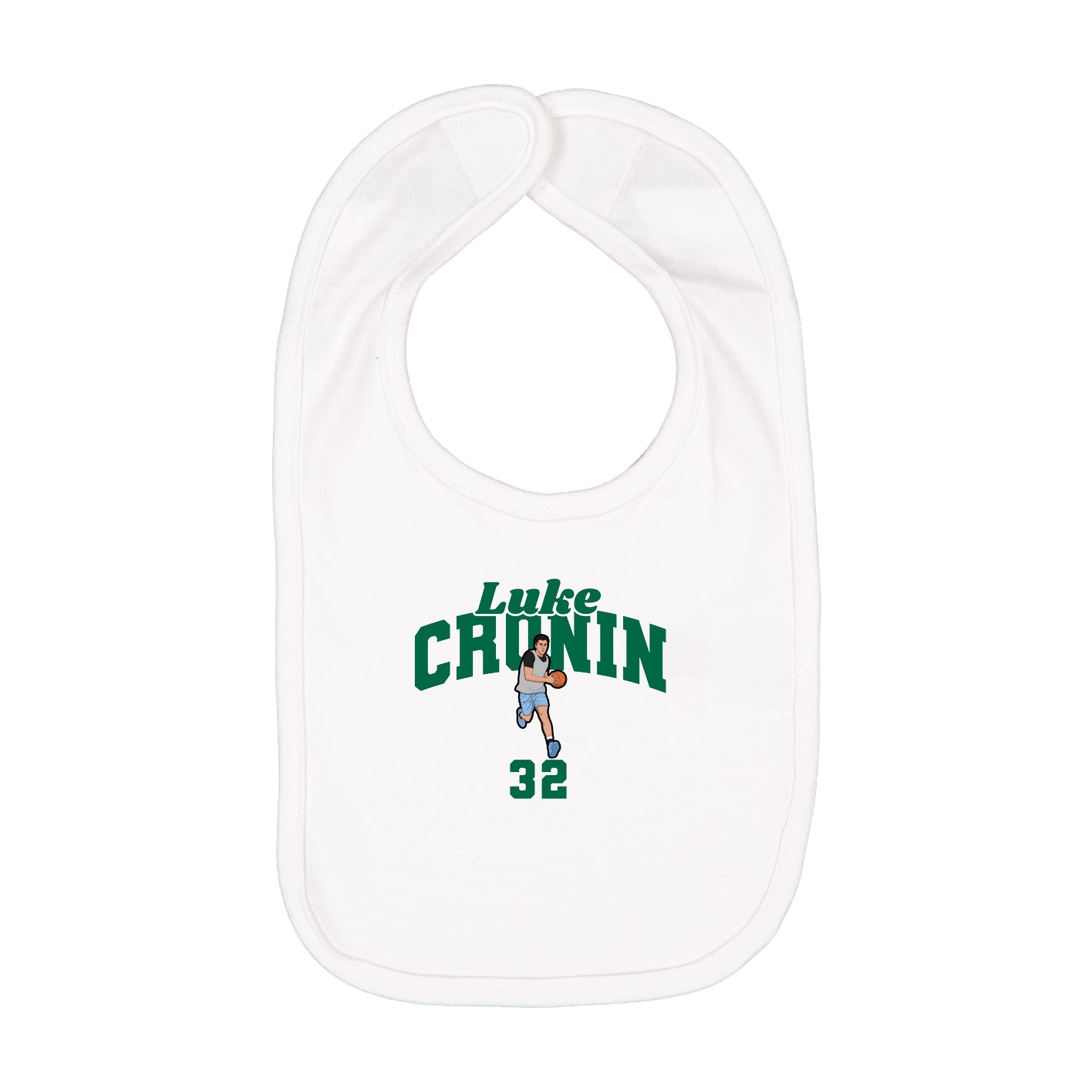 Infant Bib — Signature Arch in White