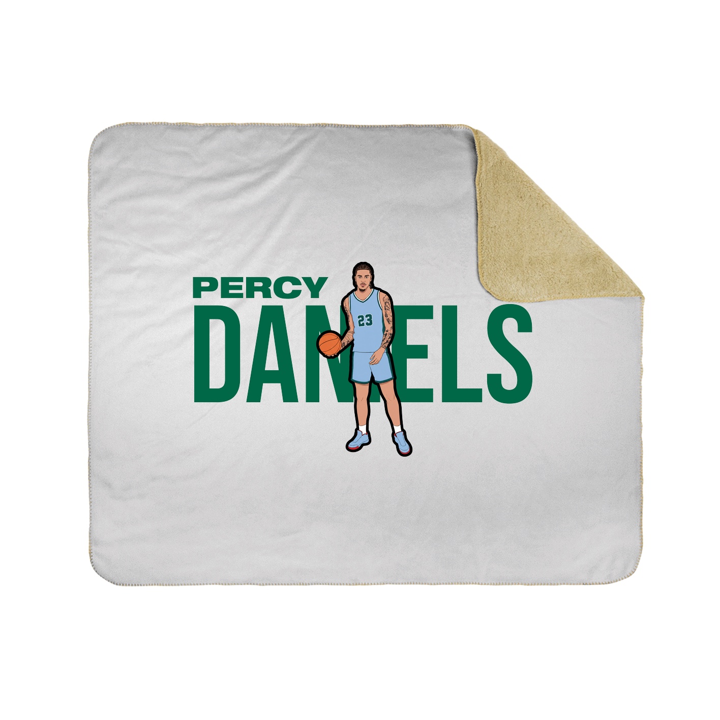 Throw Blanket — Player Name in White
