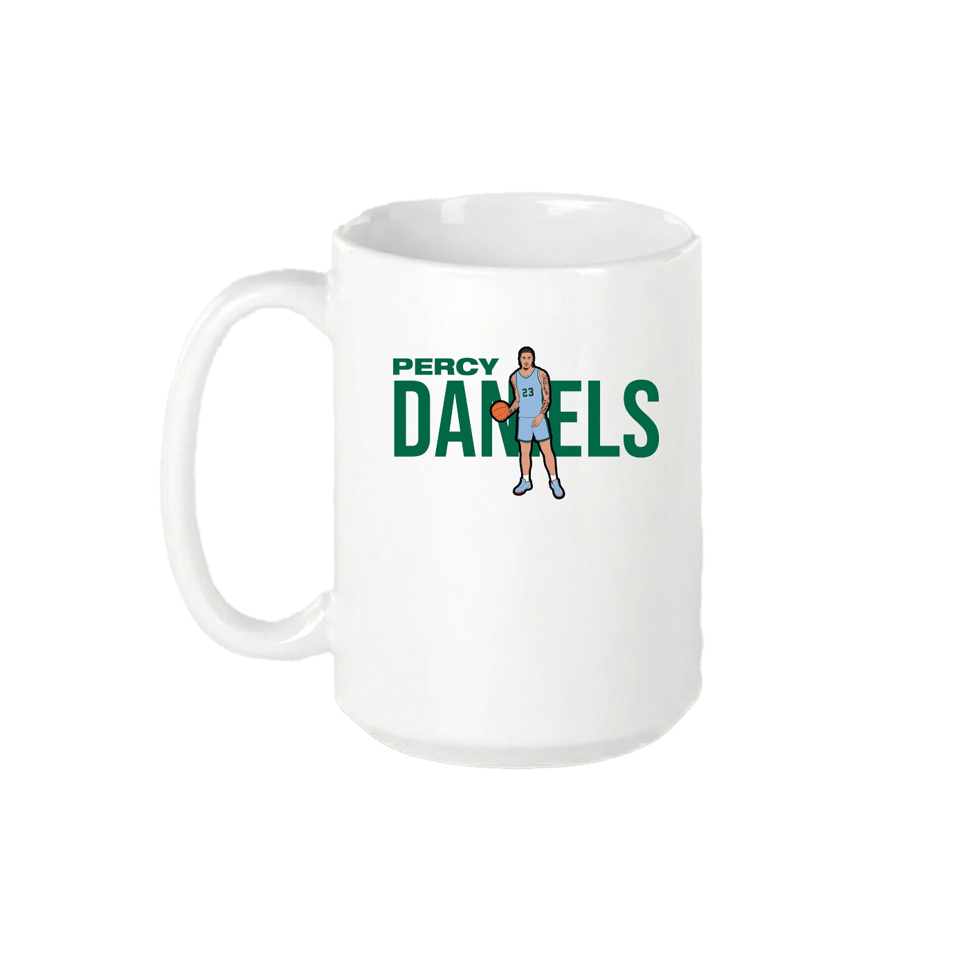 15oz Coffee Mug — Player Name in White