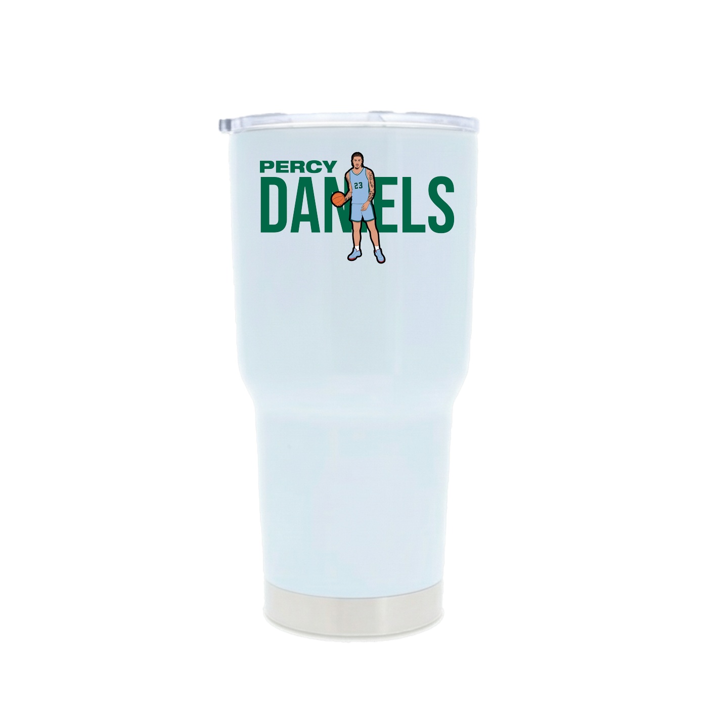 30oz Stainless Steel Tumbler — Player Name in White
