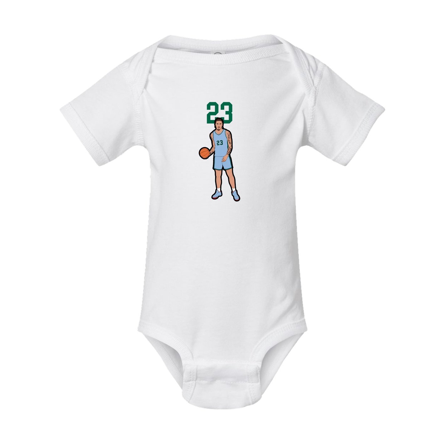 Baby Onesie — Number Top in White