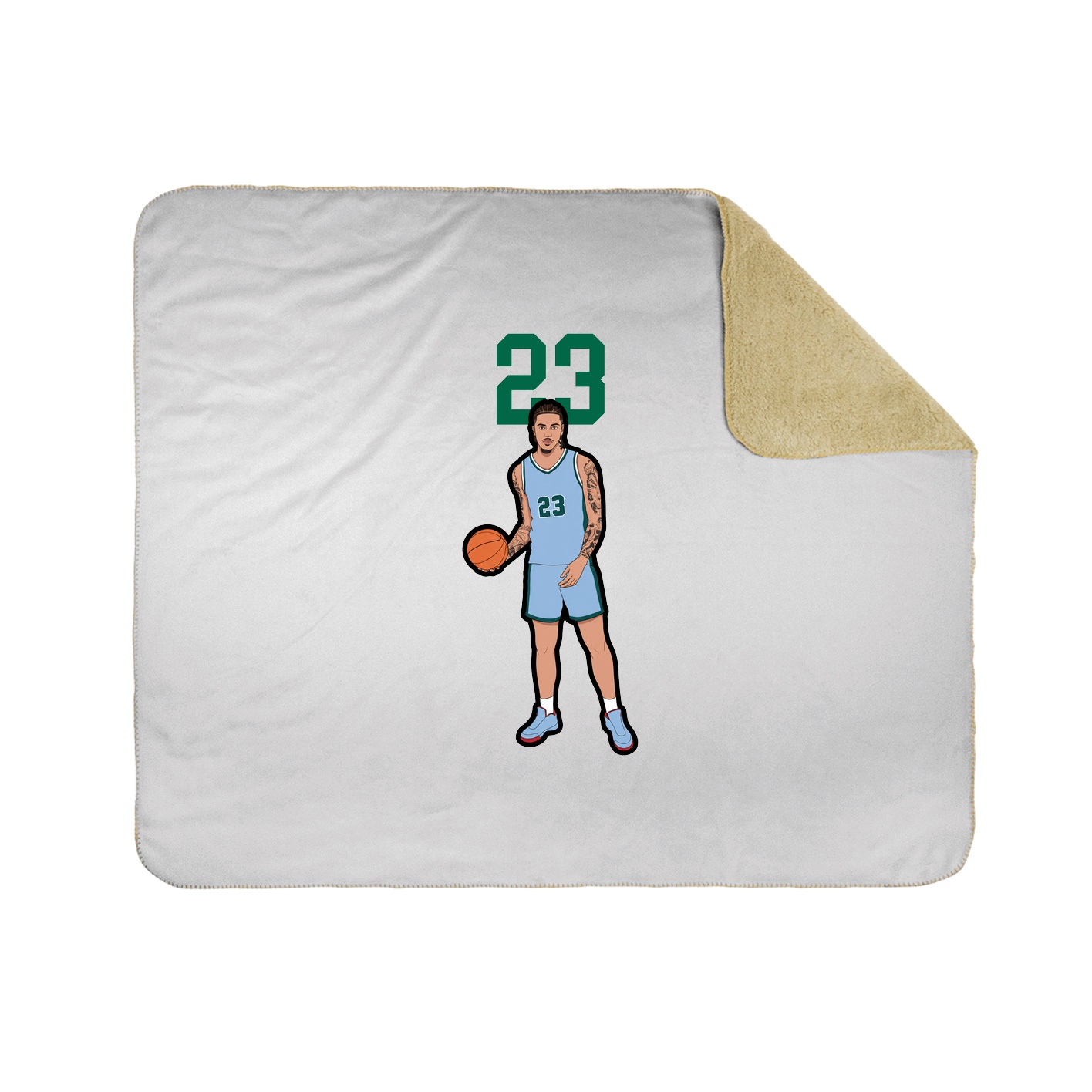 Throw Blanket — Number Top in White