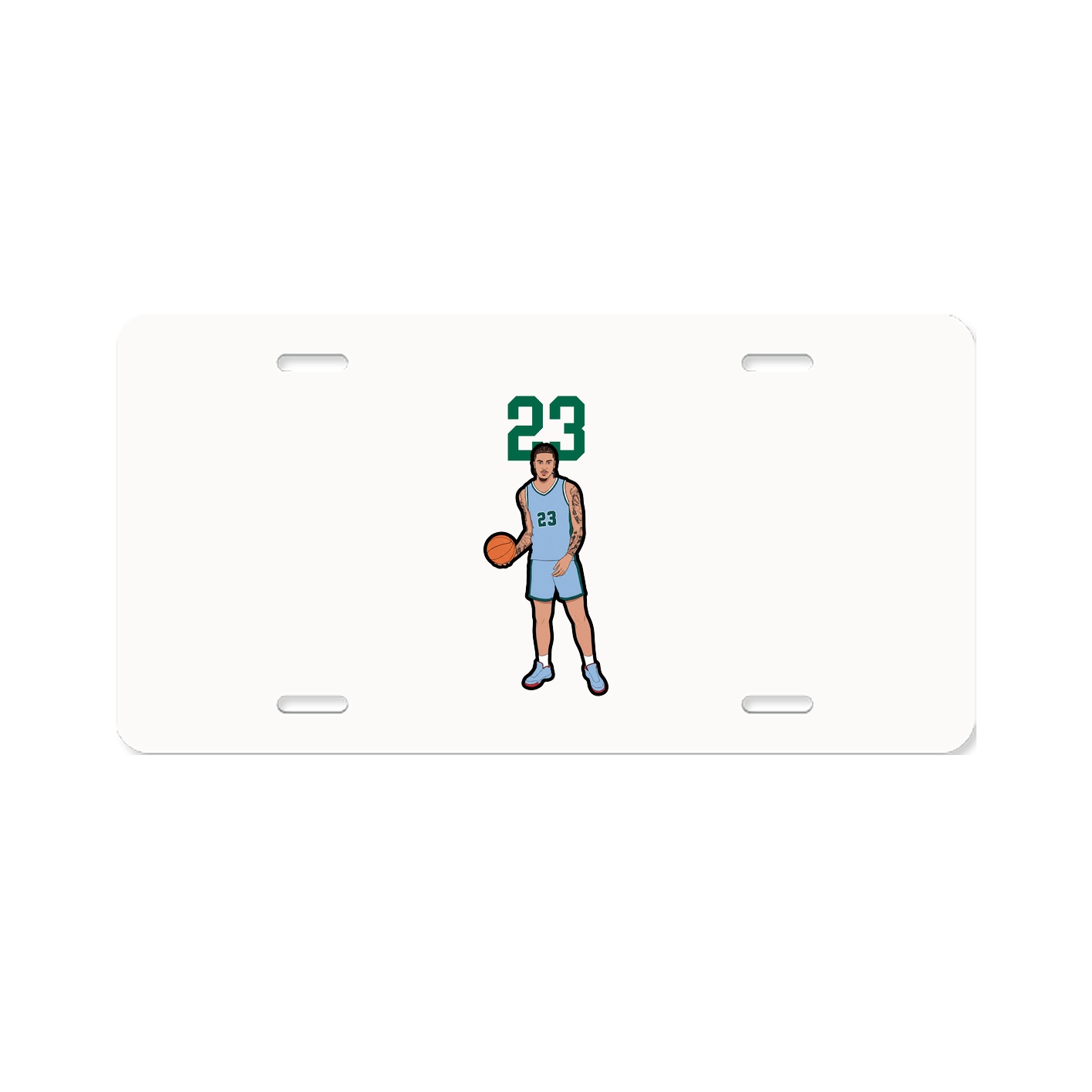License Plate — Number Top in Classic