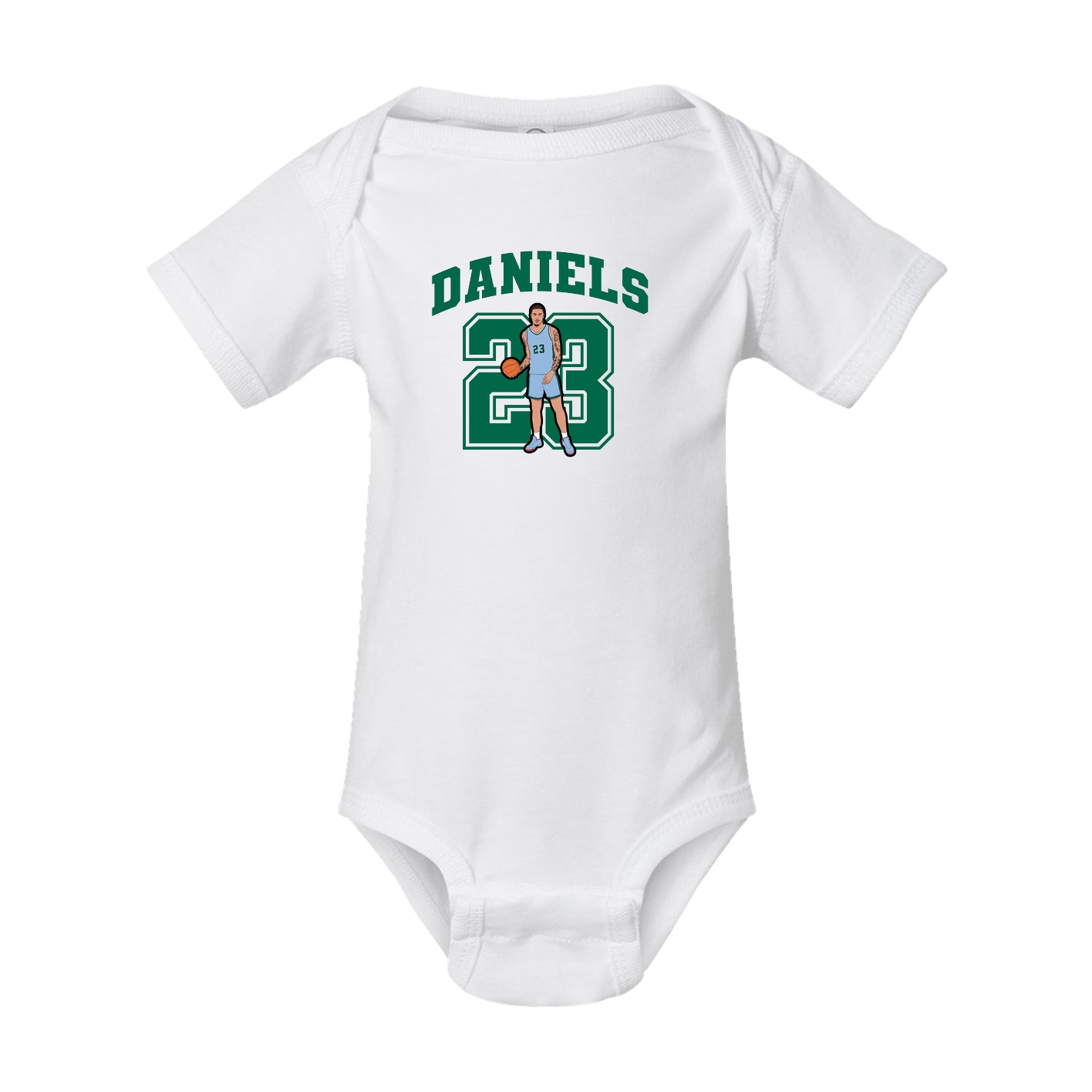 Baby Onesie — Number in White
