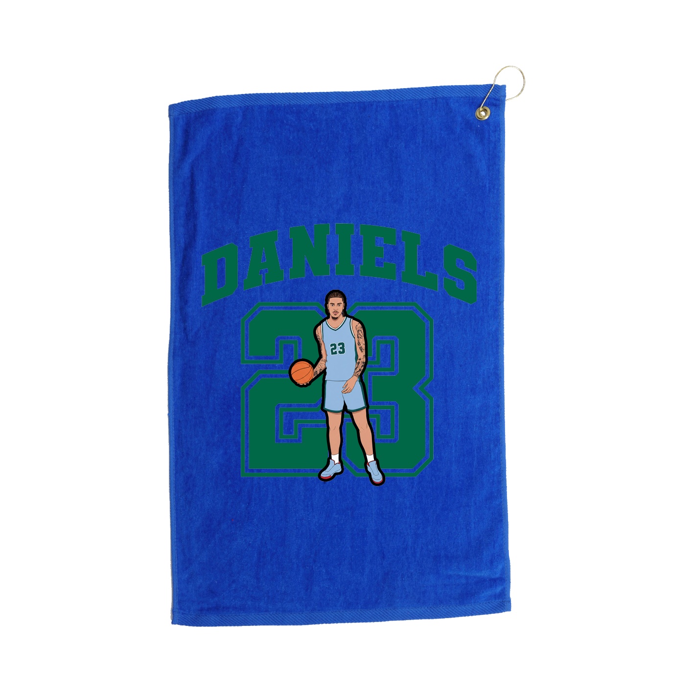 Golf Towel — Number in Royal