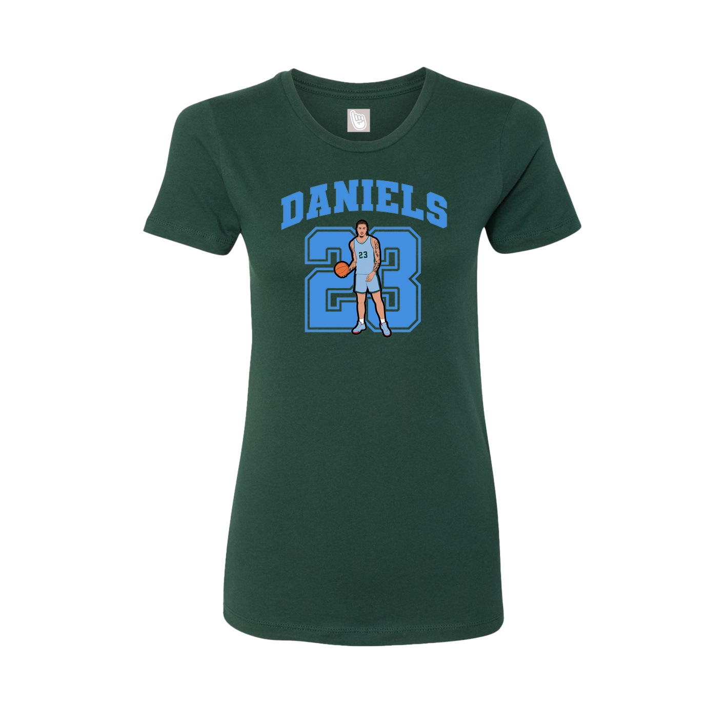 Fitted Women's Tee — Number in Green