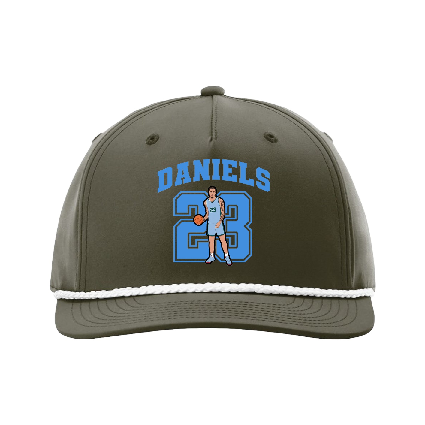 Five-Panel Classic Rope Cap — Number in Green