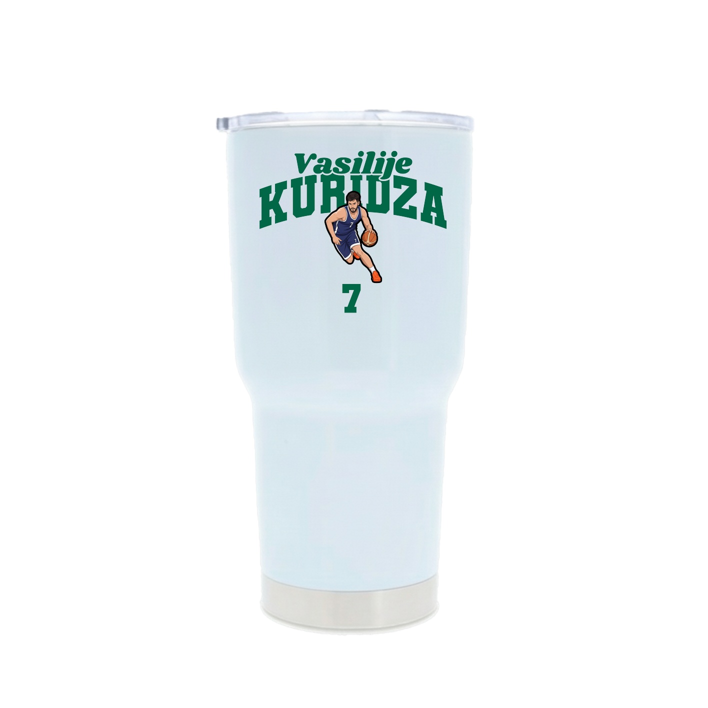 30oz Stainless Steel Tumbler — Signature Arch in White