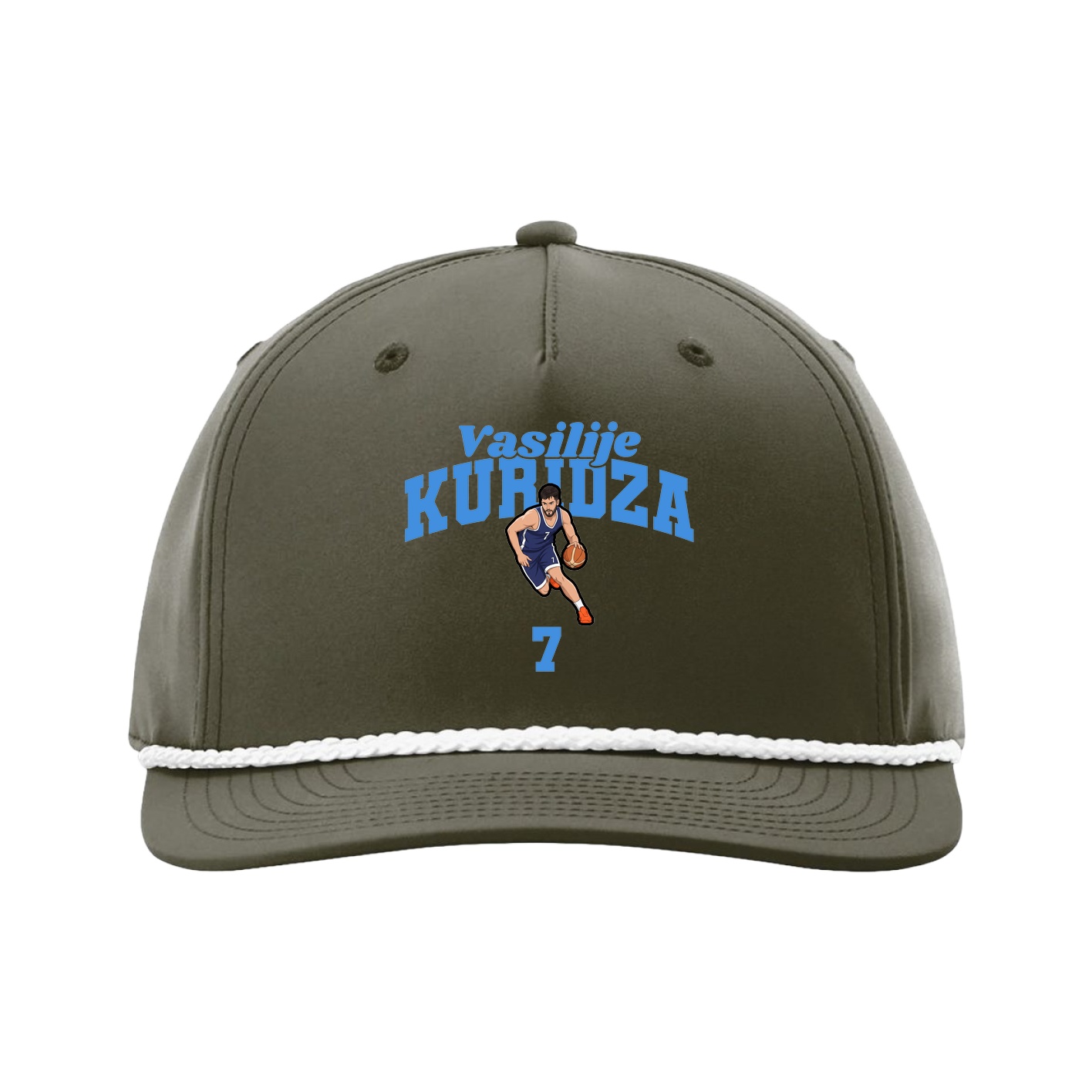 Five-Panel Classic Rope Cap — Signature Arch in Green