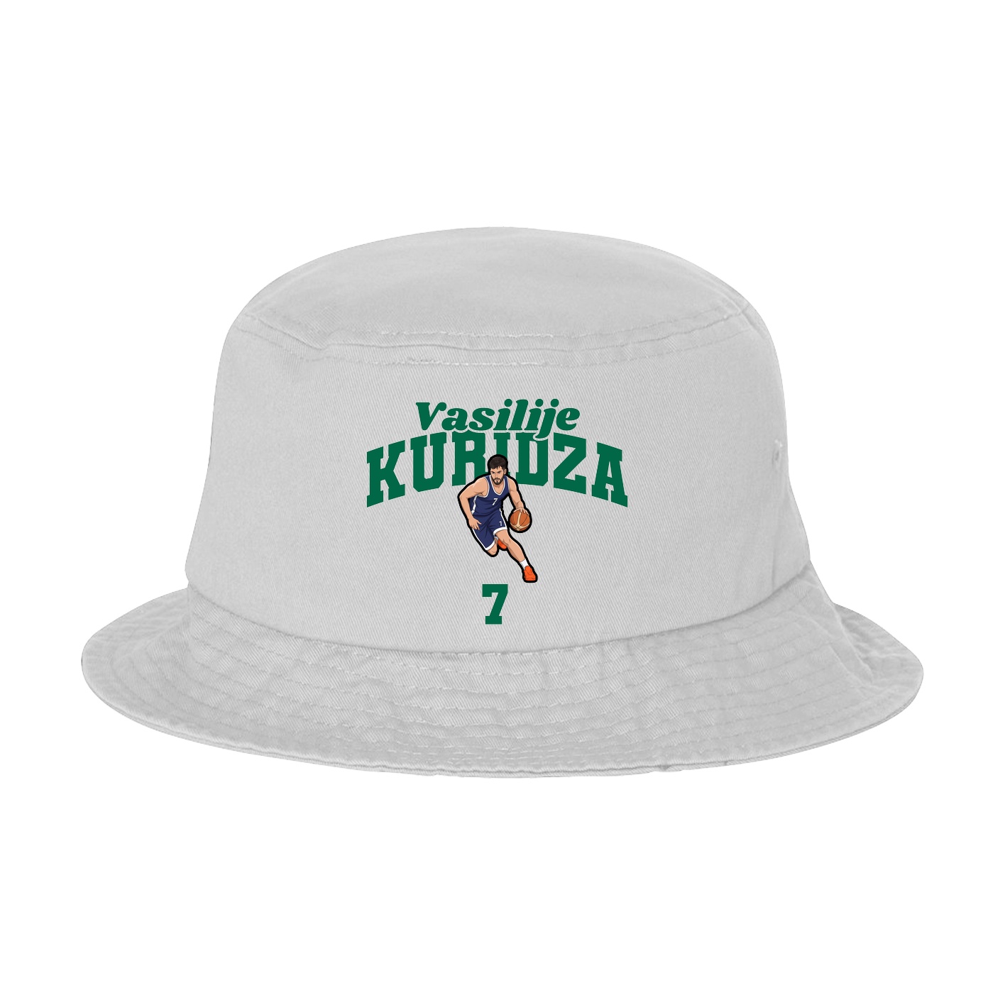 Bucket Cap — Signature Arch in White