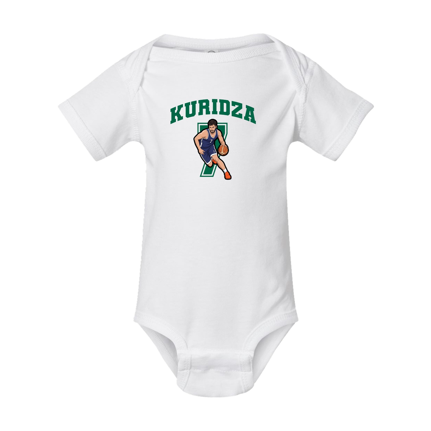 Baby Onesie — Number in White