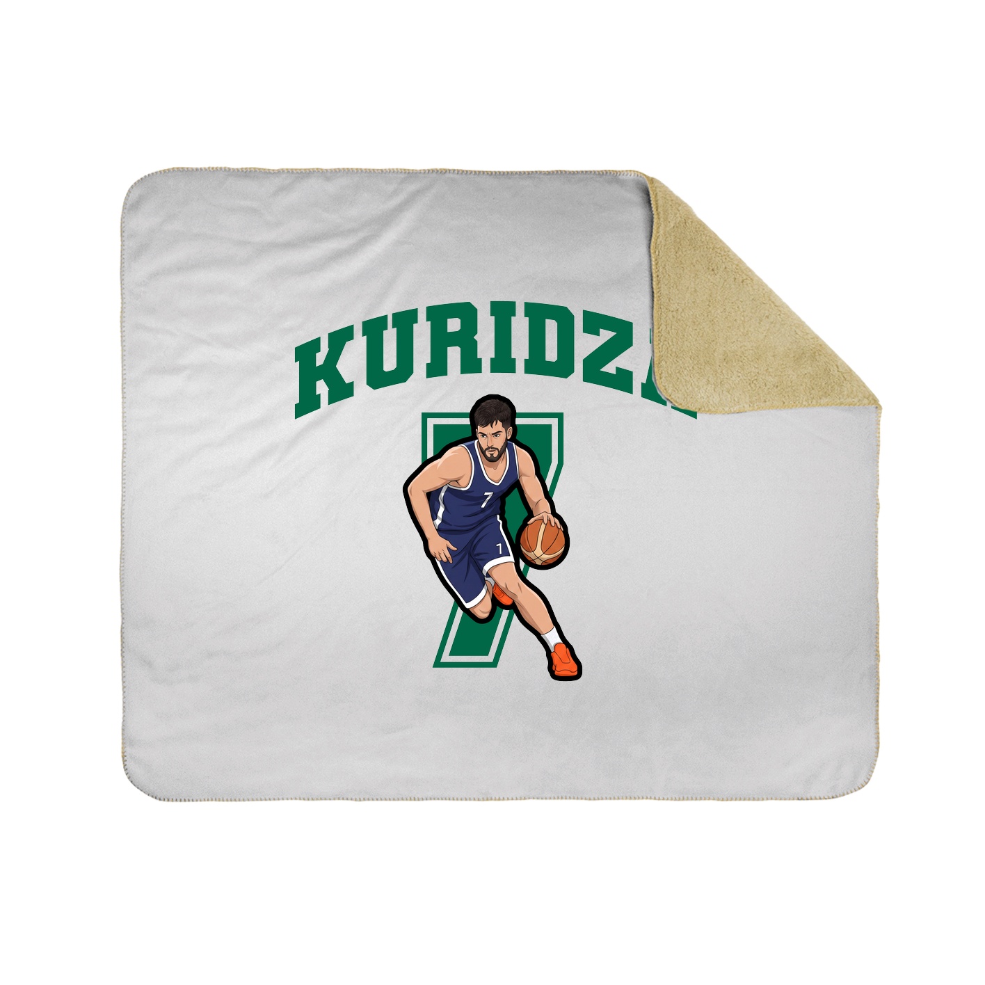Throw Blanket — Number in White