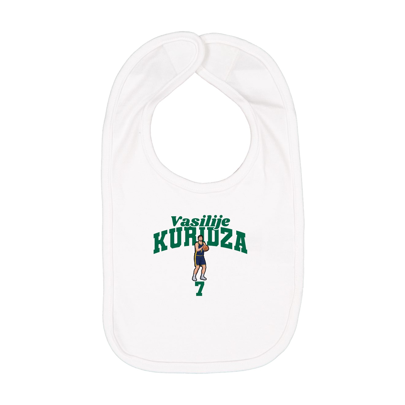 Infant Bib — Signature Arch in White
