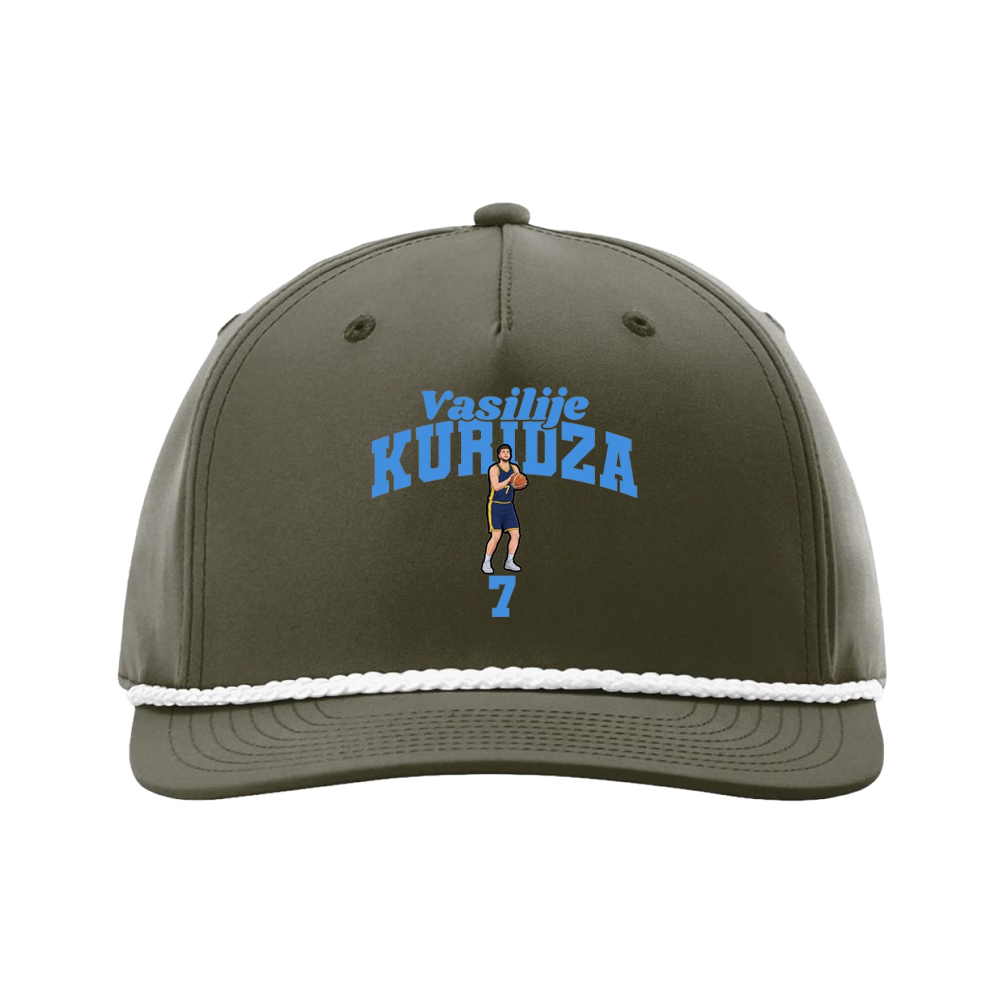 Five-Panel Classic Rope Cap — Signature Arch in Green
