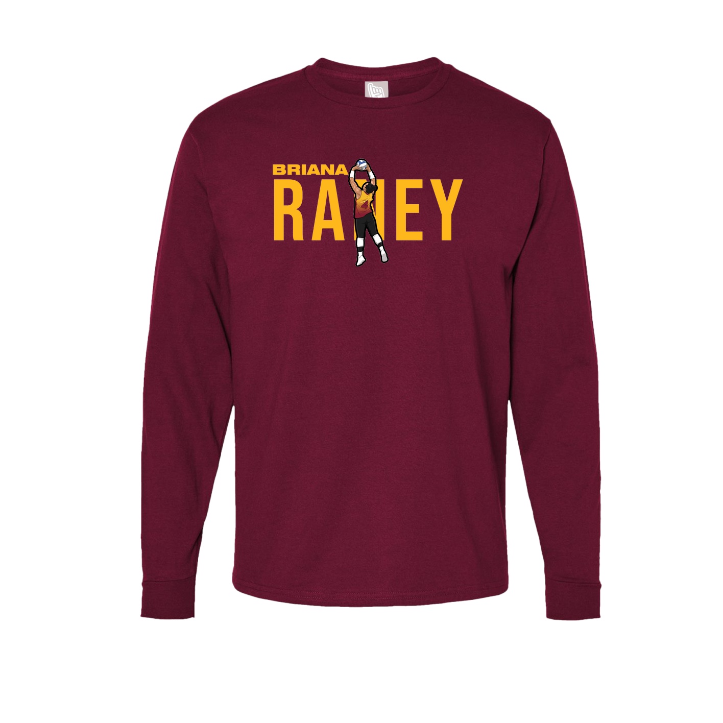 Long Sleeve Tee — Player Name in Cardinal