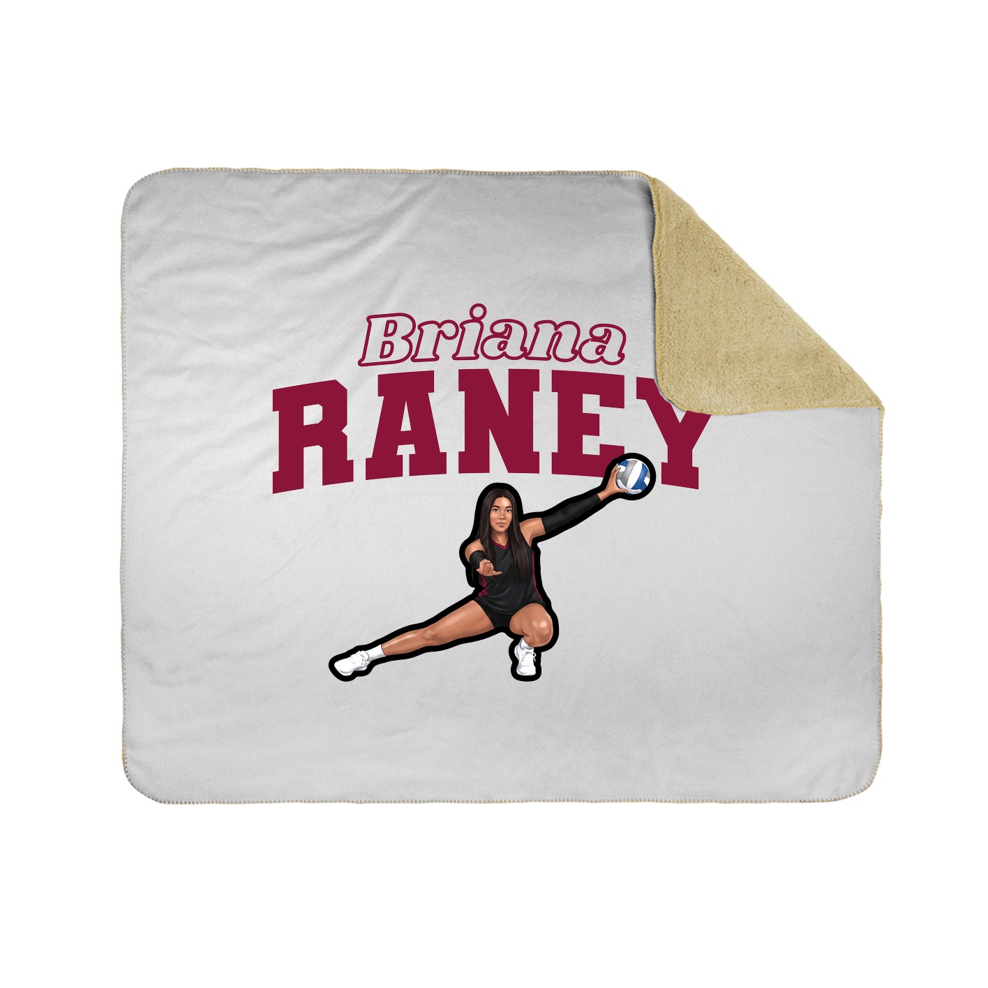 Throw Blanket — Name Arch in White
