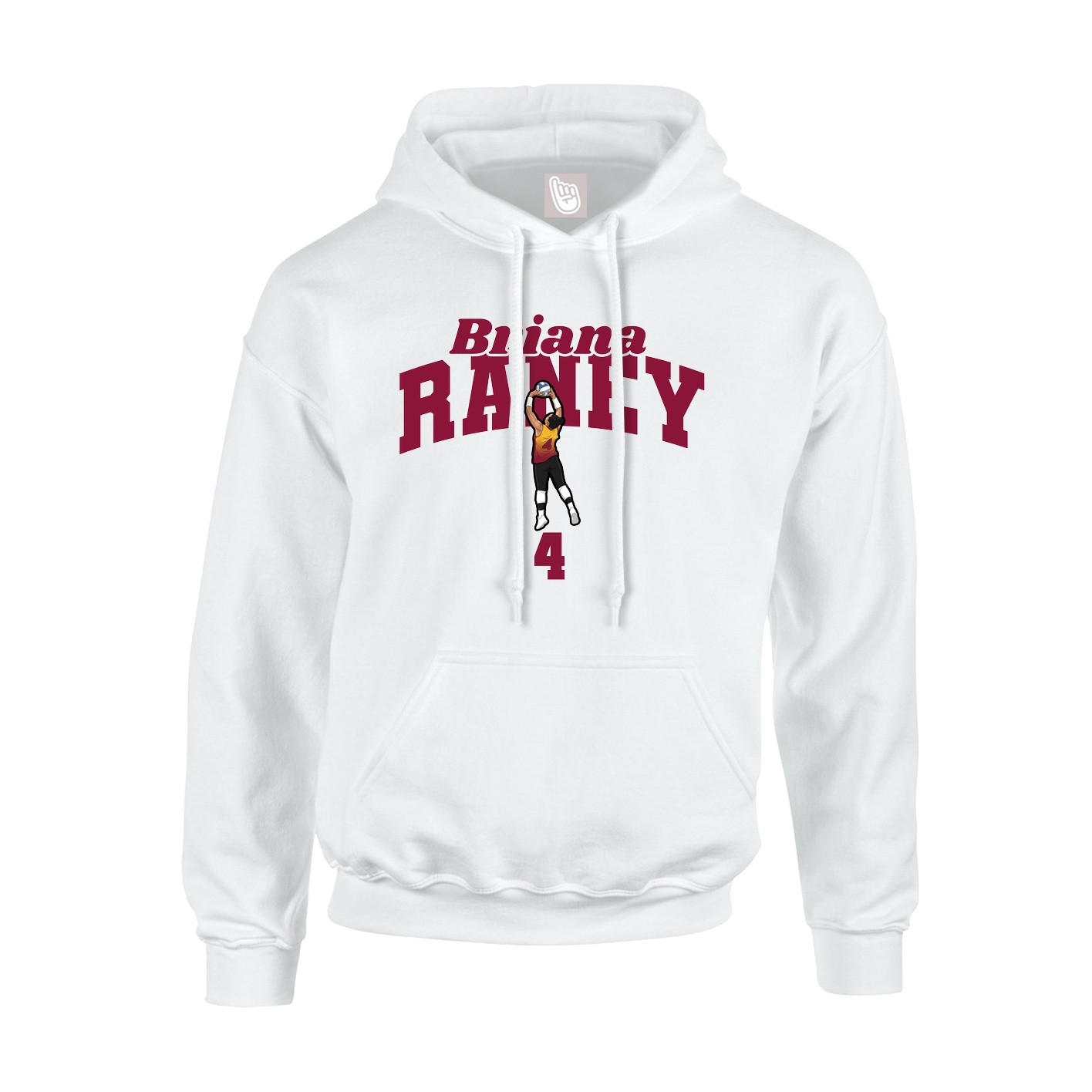 Hoodie — Signature Arch in White