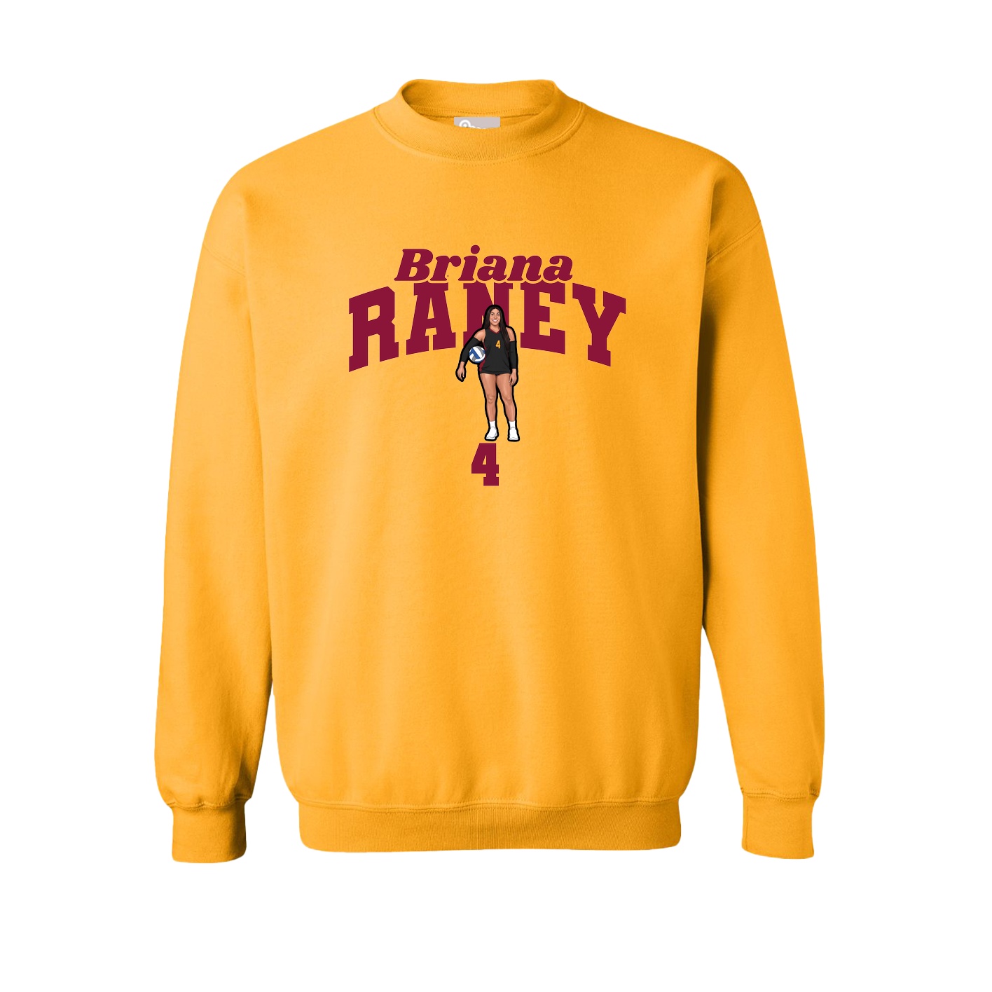 Fleece Crew — Signature Arch in Gold
