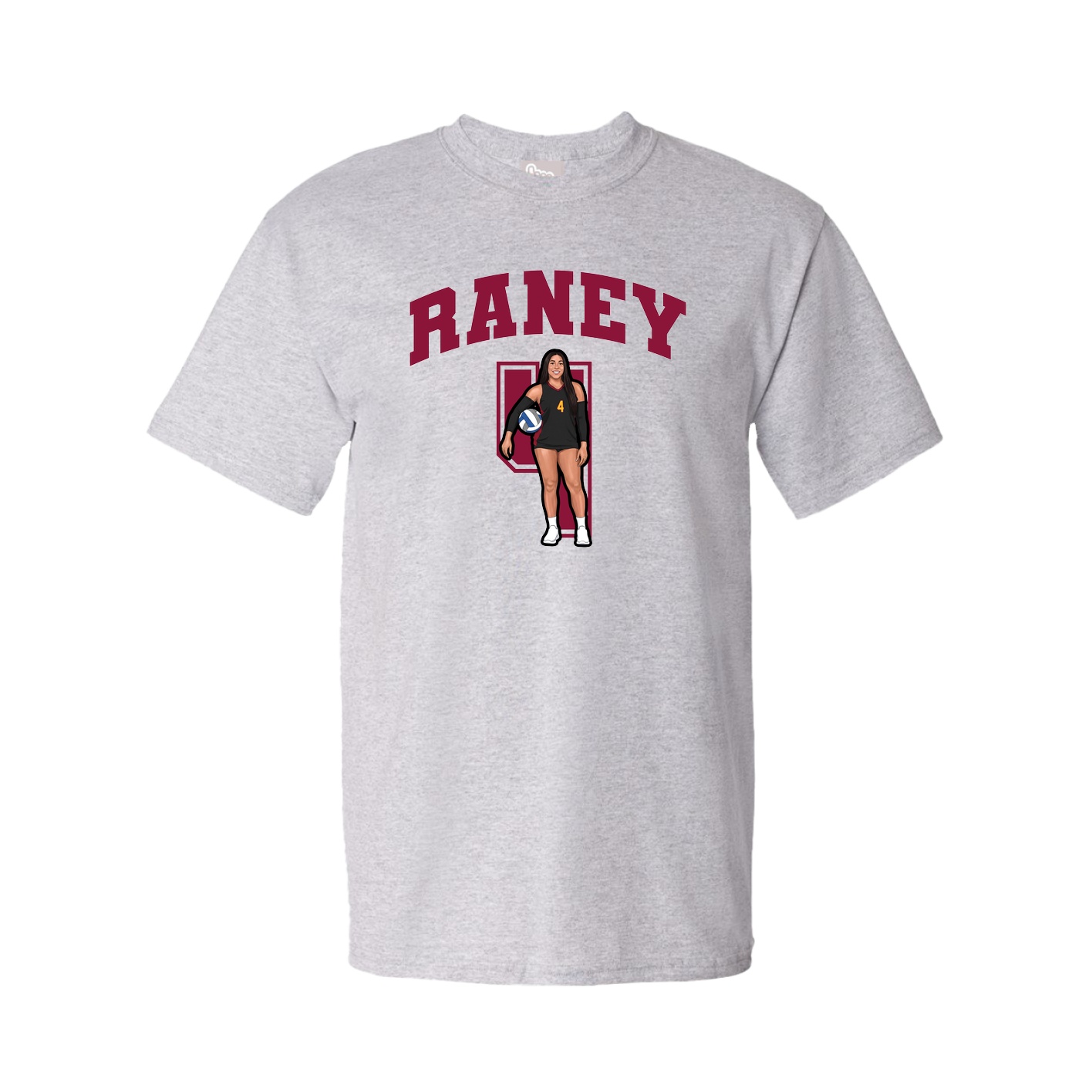 Youth Tee — Number in Grey