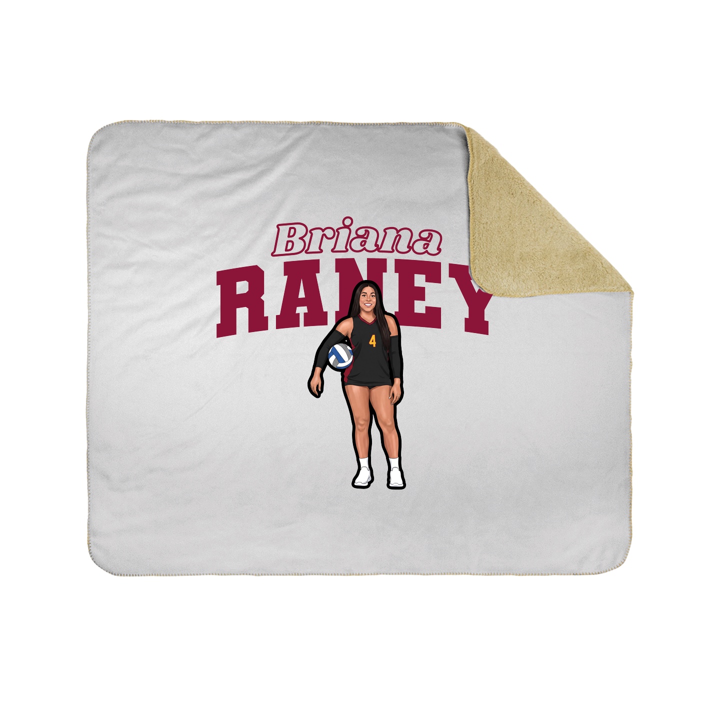 Throw Blanket — Name Arch in White