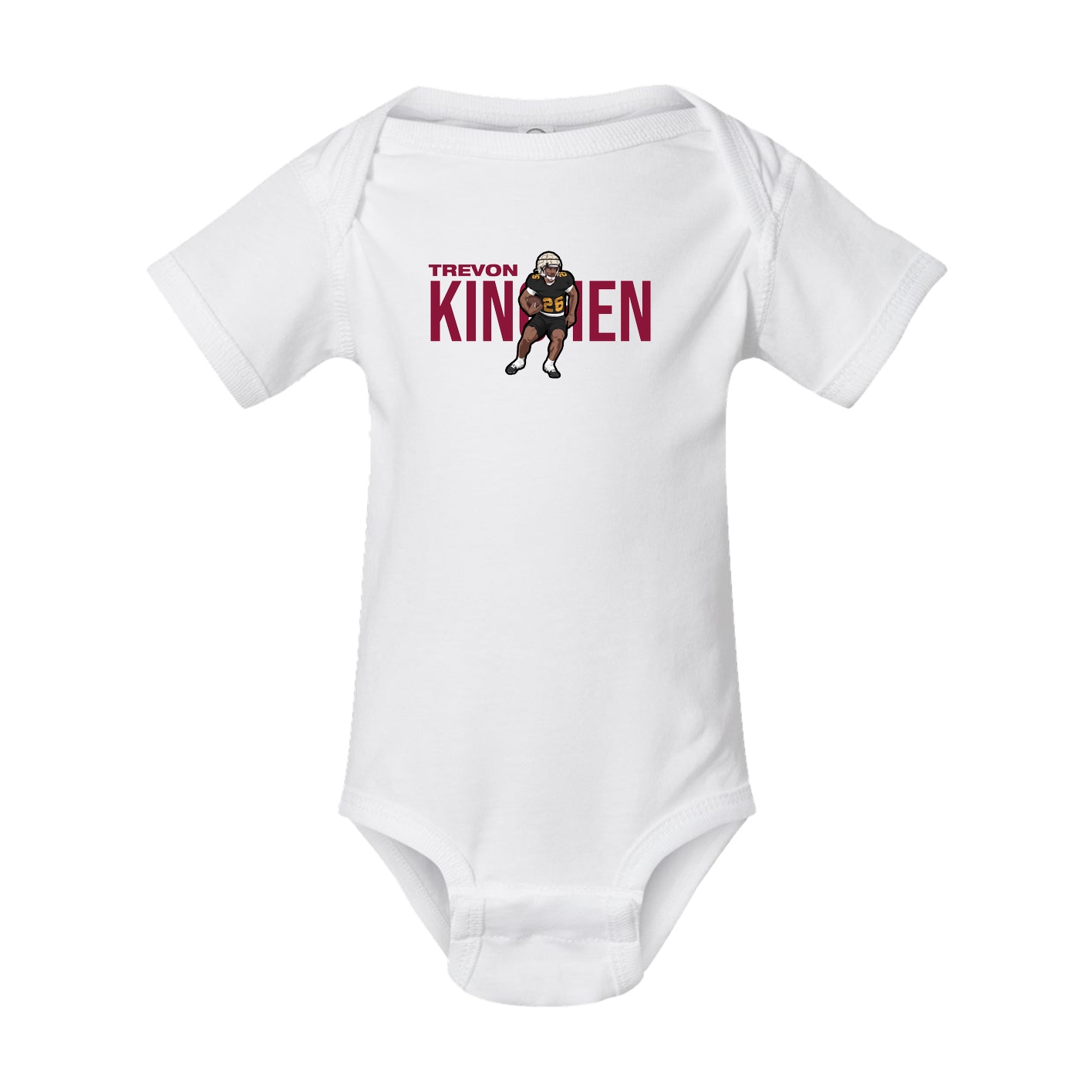 Baby Onesie — Player Name in White