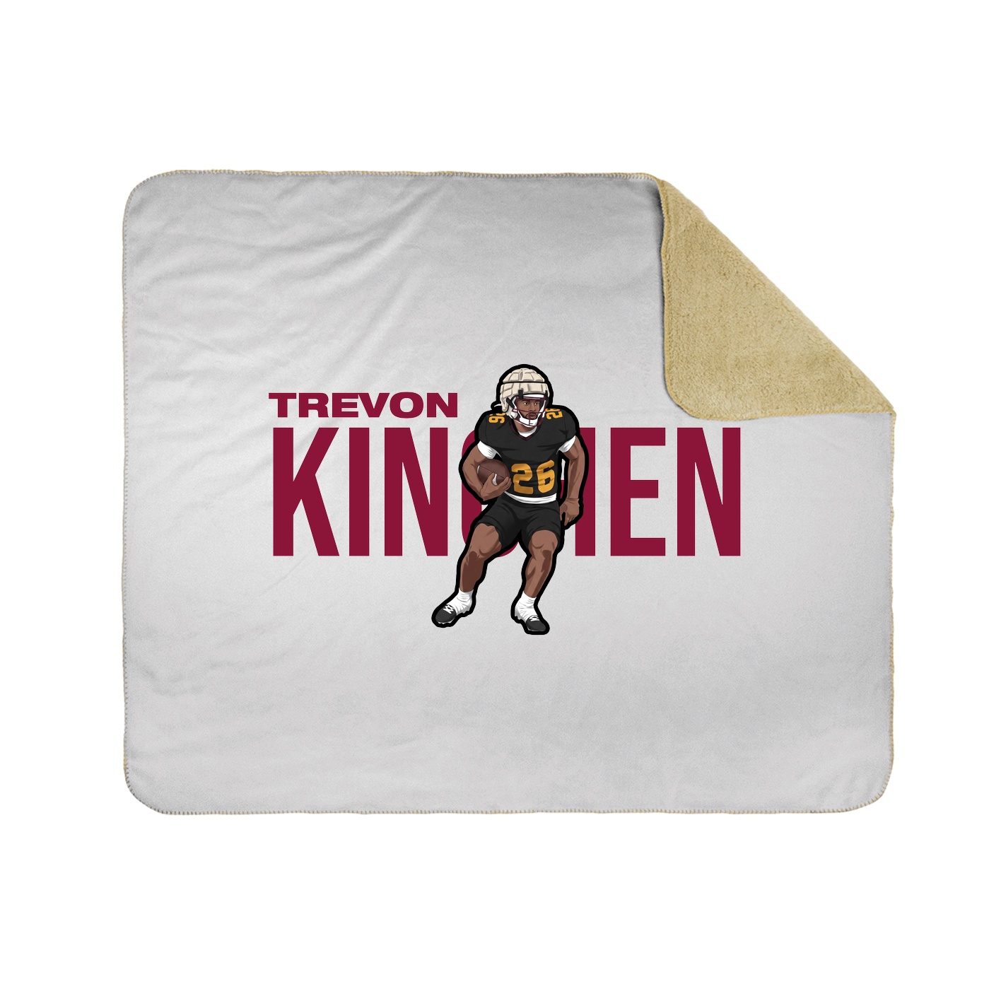 Throw Blanket — Player Name in White