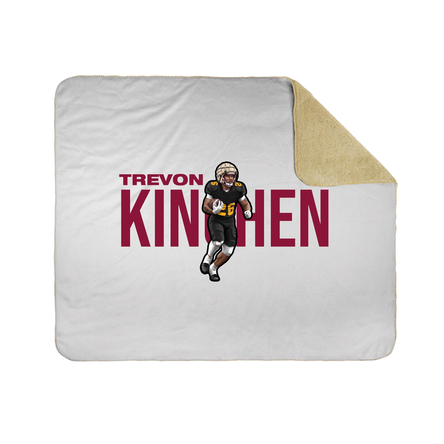 Throw Blanket — Player Name in White