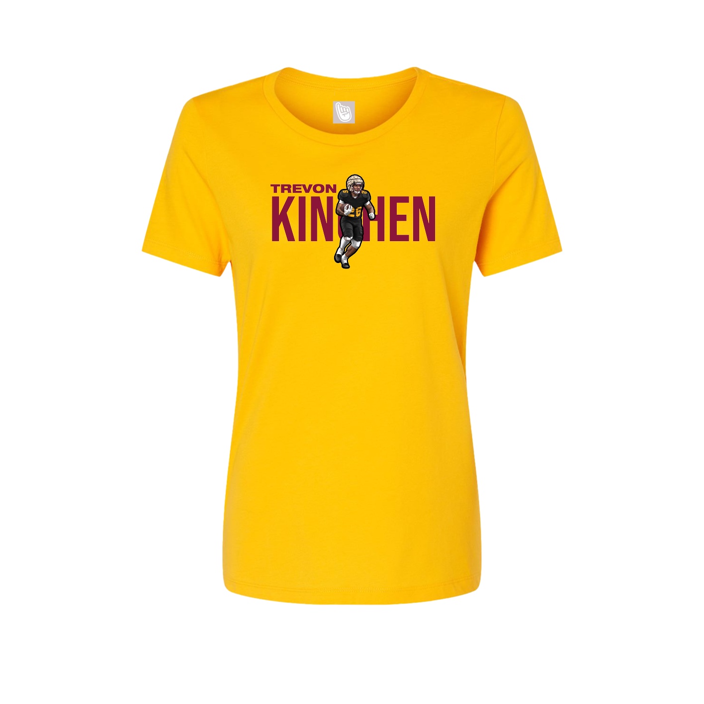 Fitted Women's Tee — Player Name in Gold