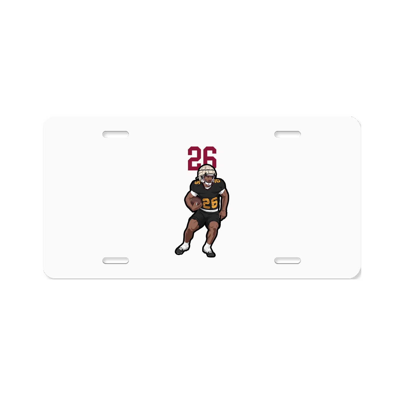 License Plate — Number Top in Classic