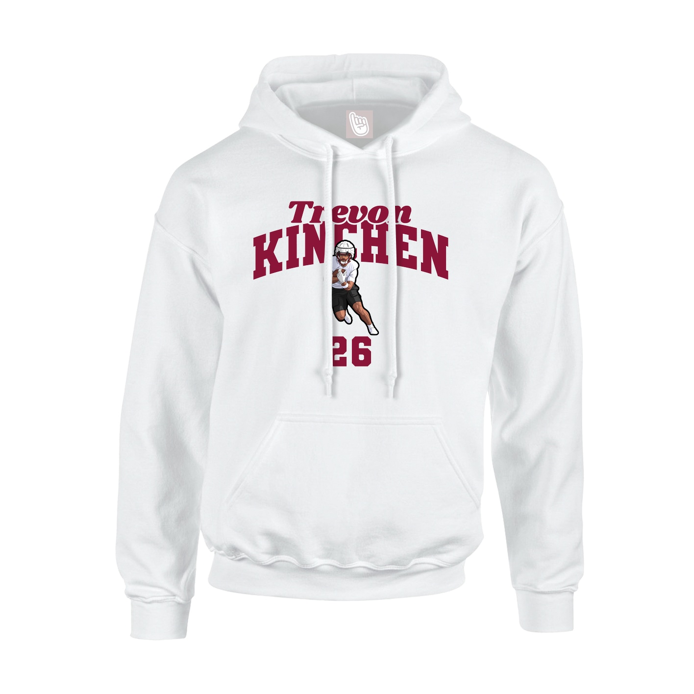 Youth Hoodie — Signature Arch in White