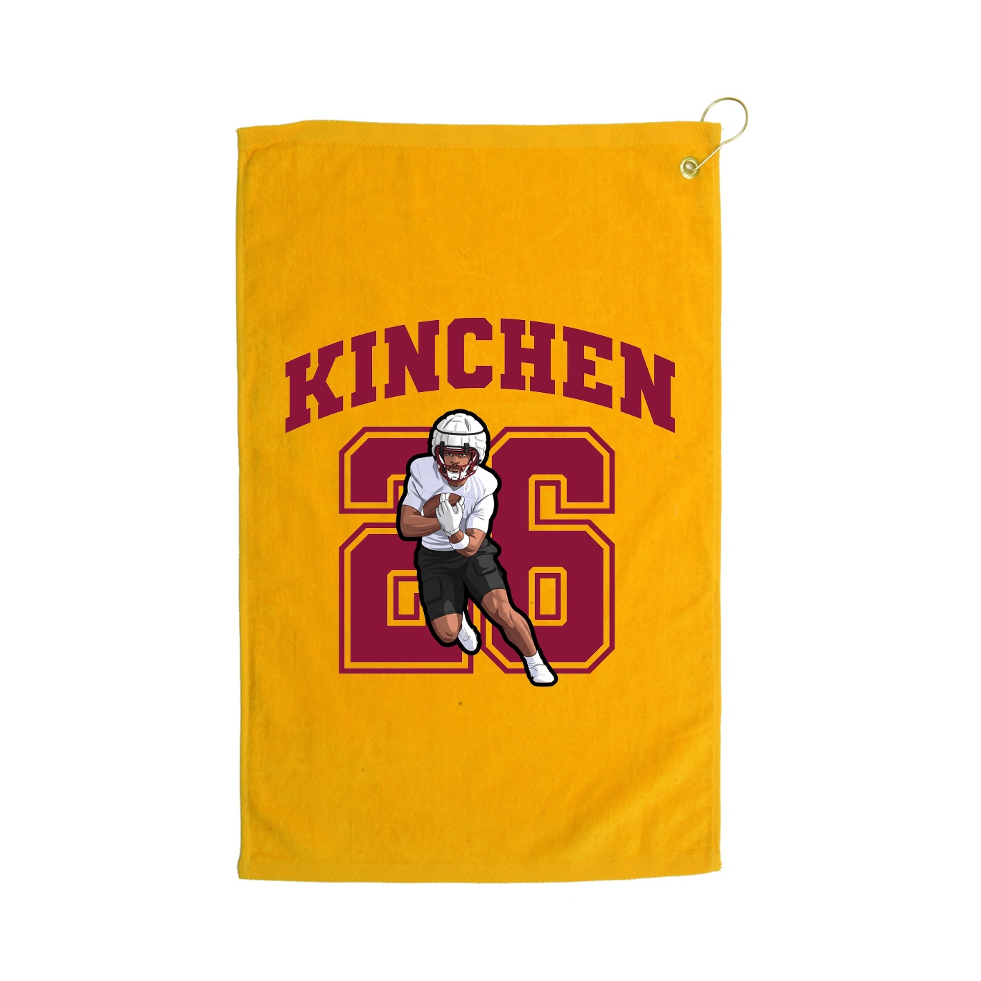 Golf Towel — Number in Gold