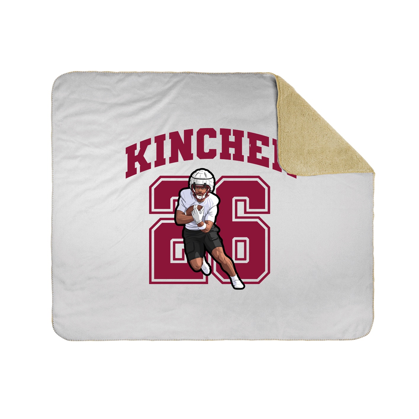 Throw Blanket — Number in White