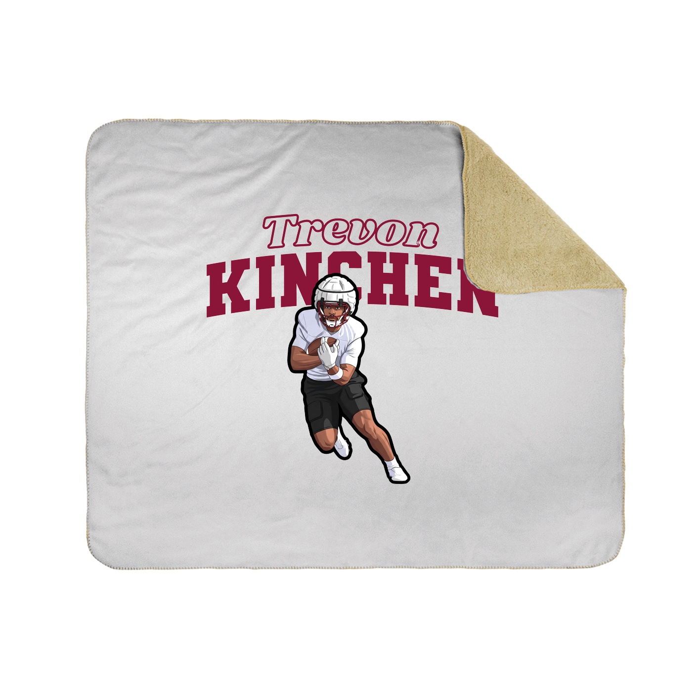 Throw Blanket — Name Arch in White
