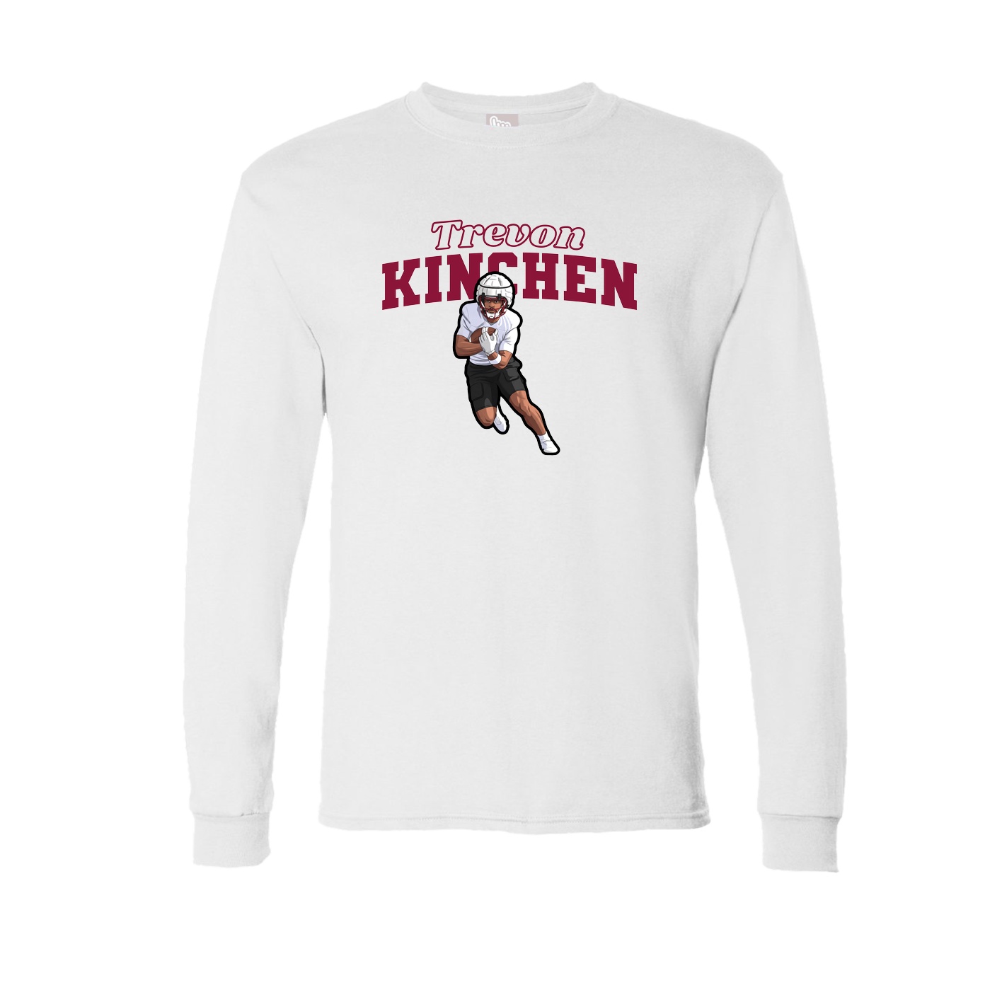 Long Sleeve Tee — Name Arch in White